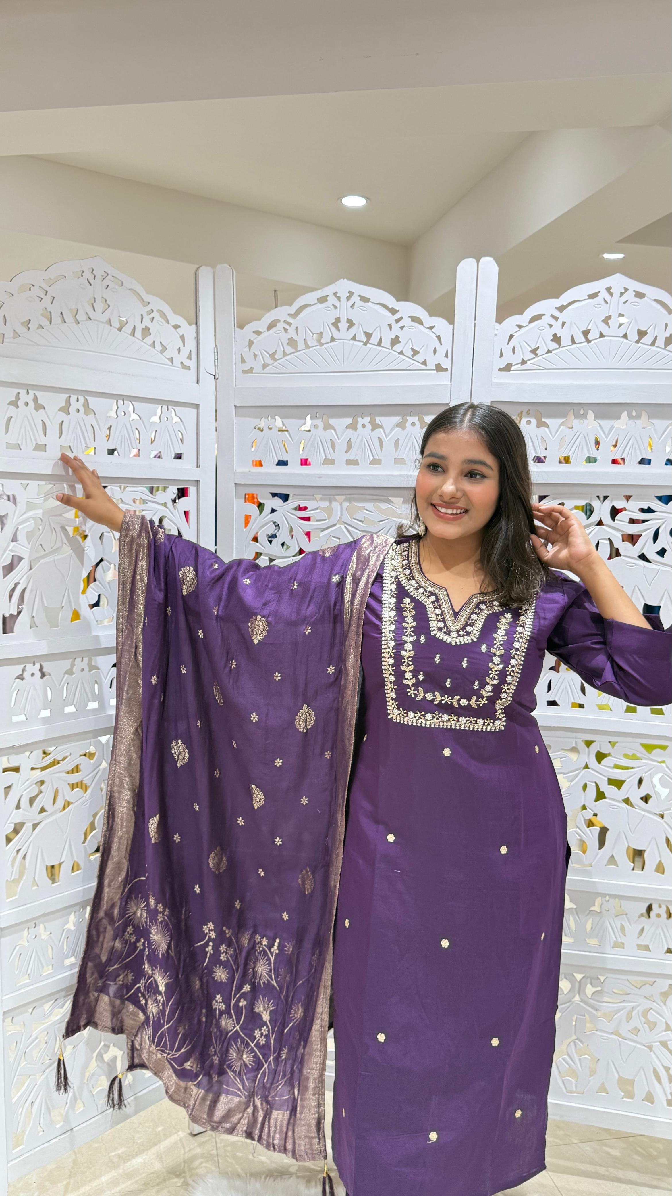 Kurti pant with dupatta