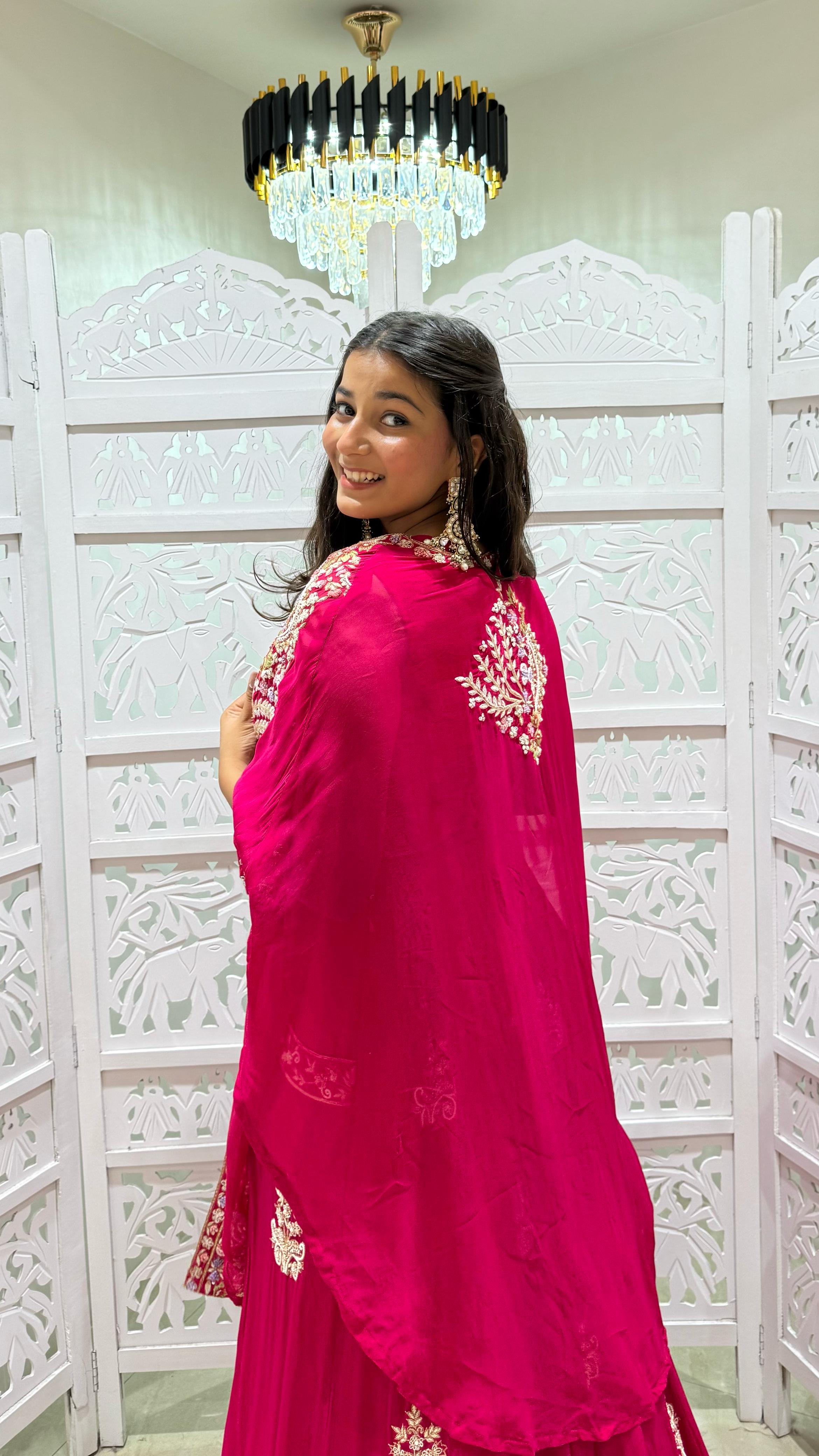 Lehenga Motiwork Sequence threadwok