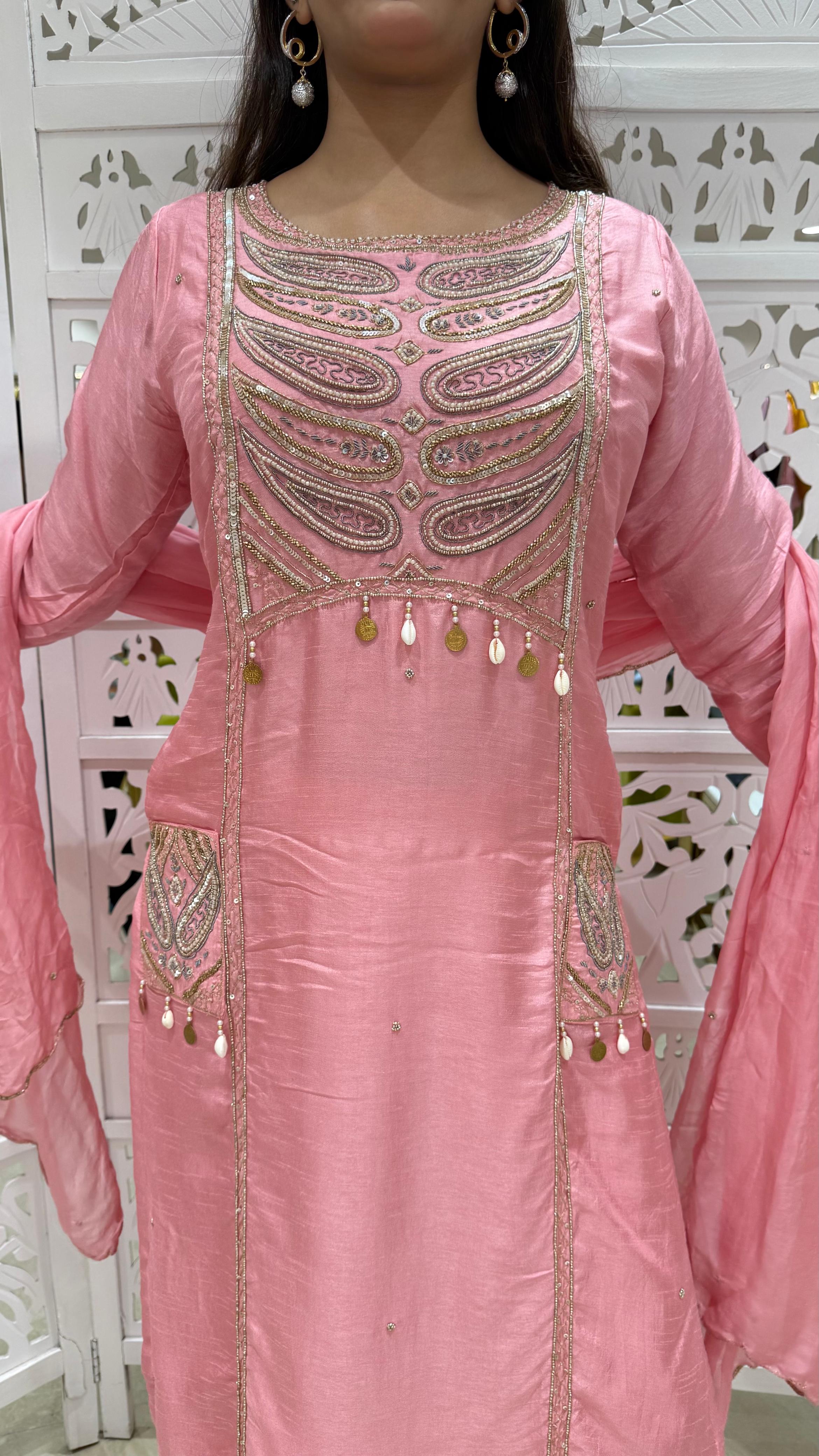 Three piece kurti pant and Duppatta