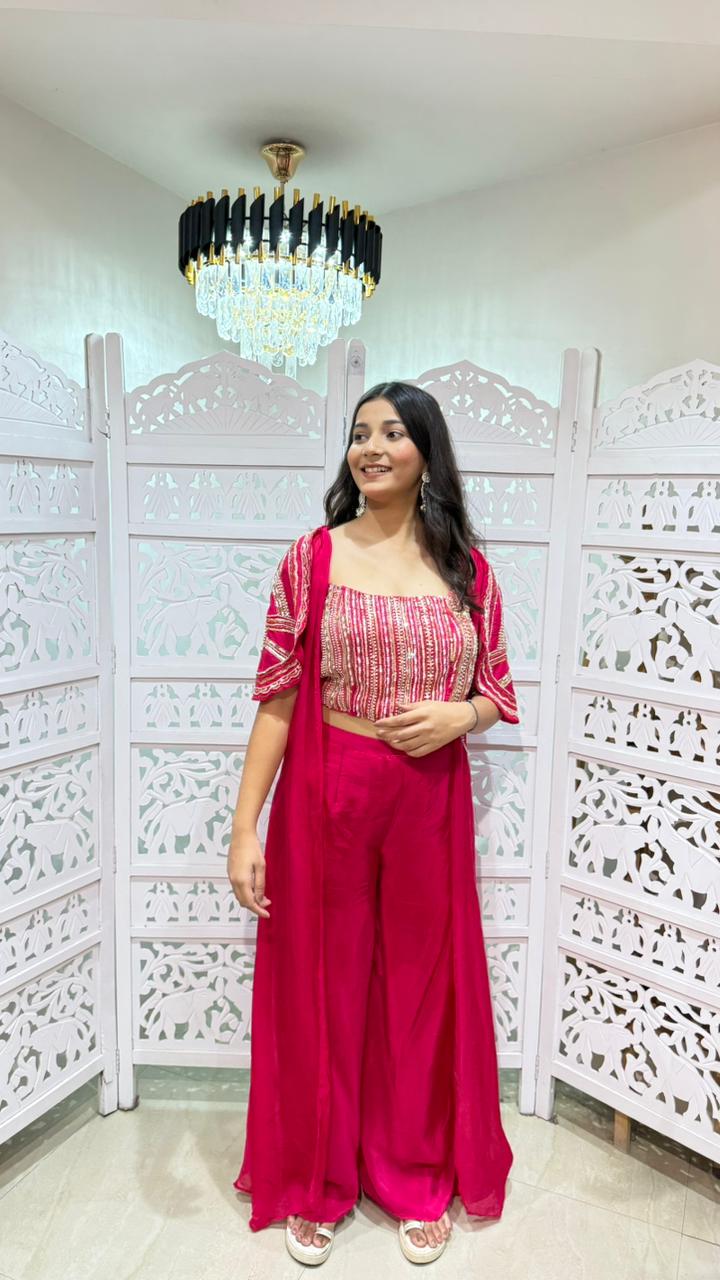 Crop top shurg plazo