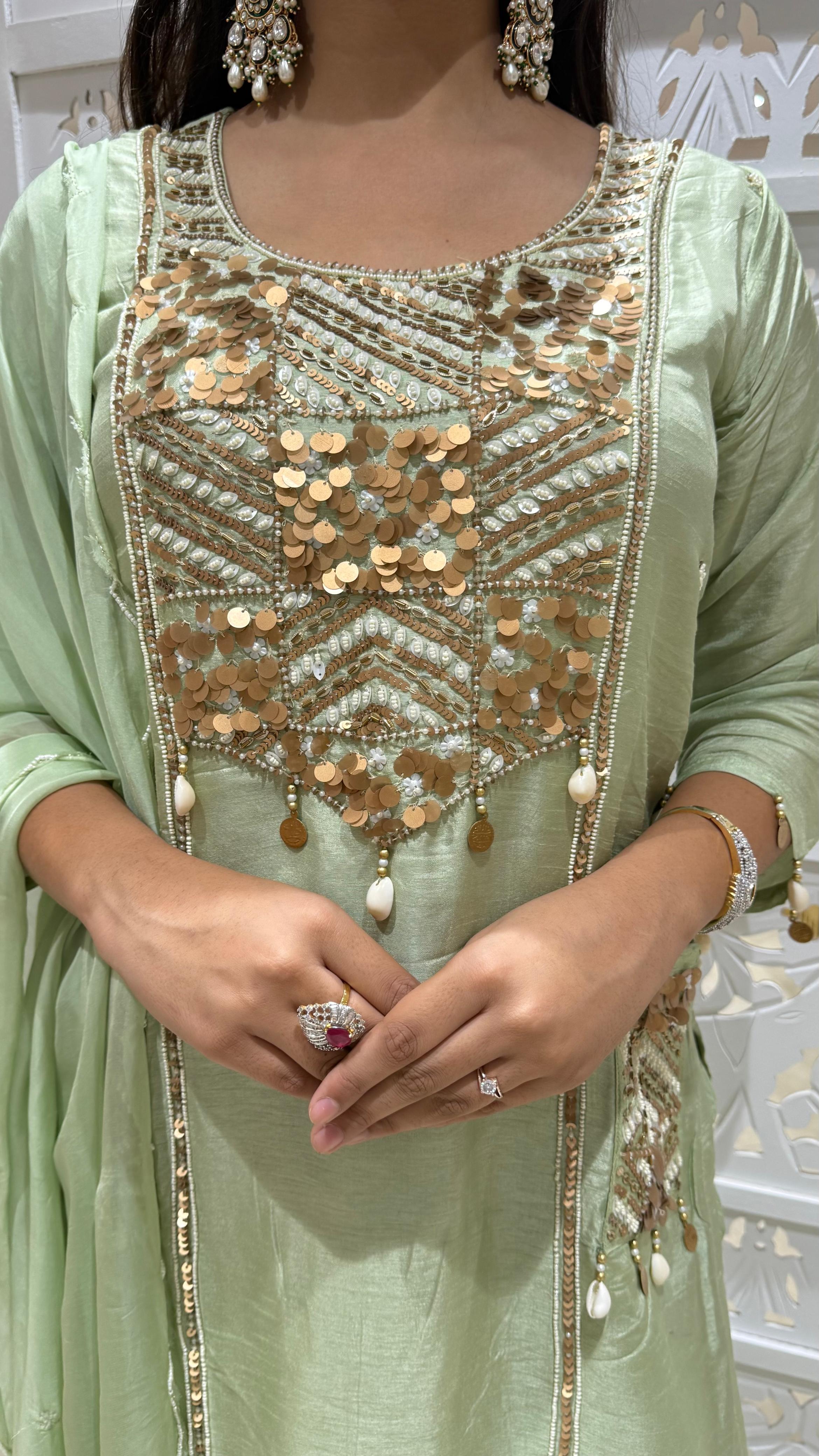 Three piece kurti pant dupatta