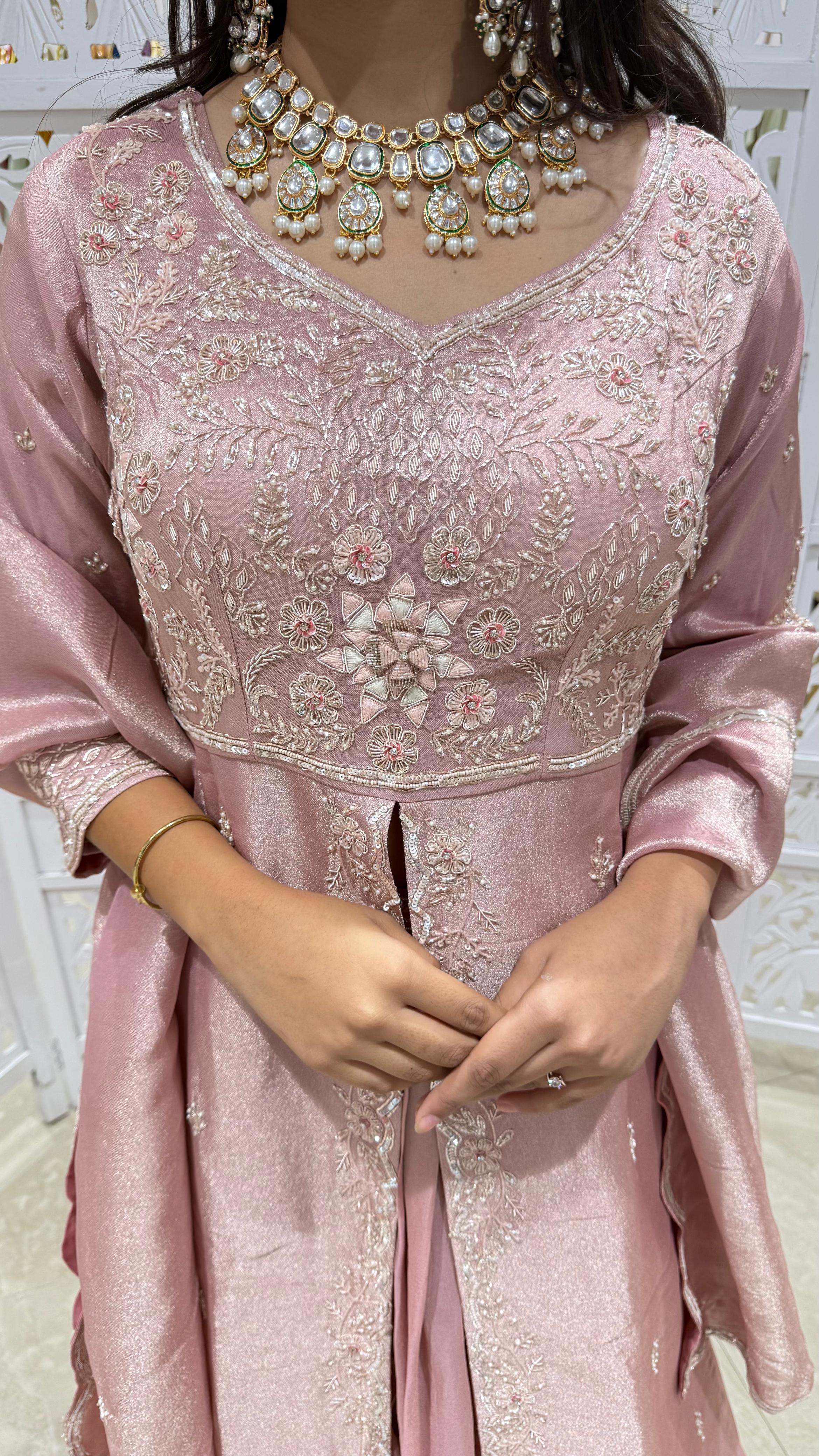 Lehenga jardoshi motiwork Sequence threadwok