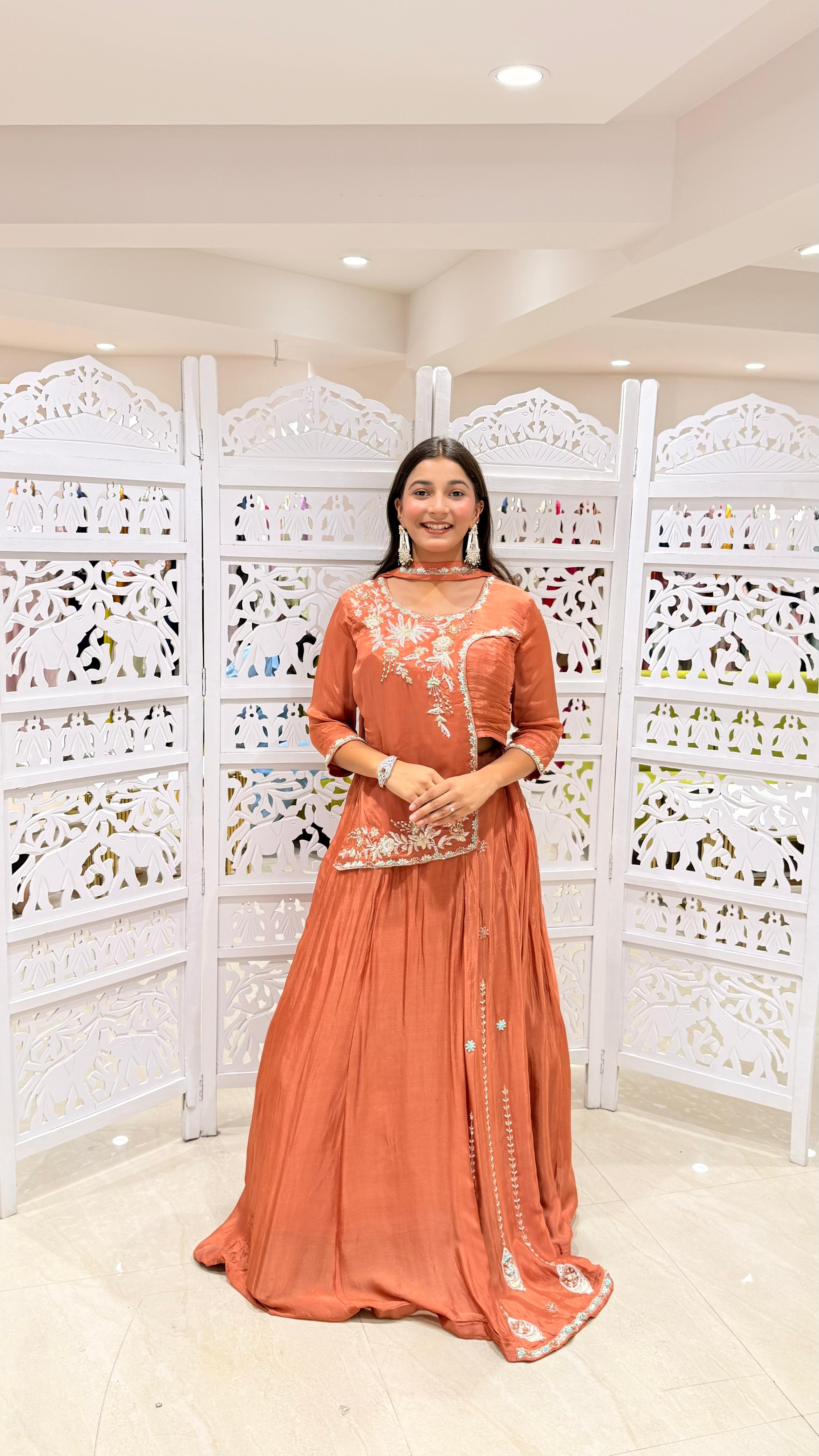 Lehenga kathdaana Jardoshi Sequence threadwok Motiwork