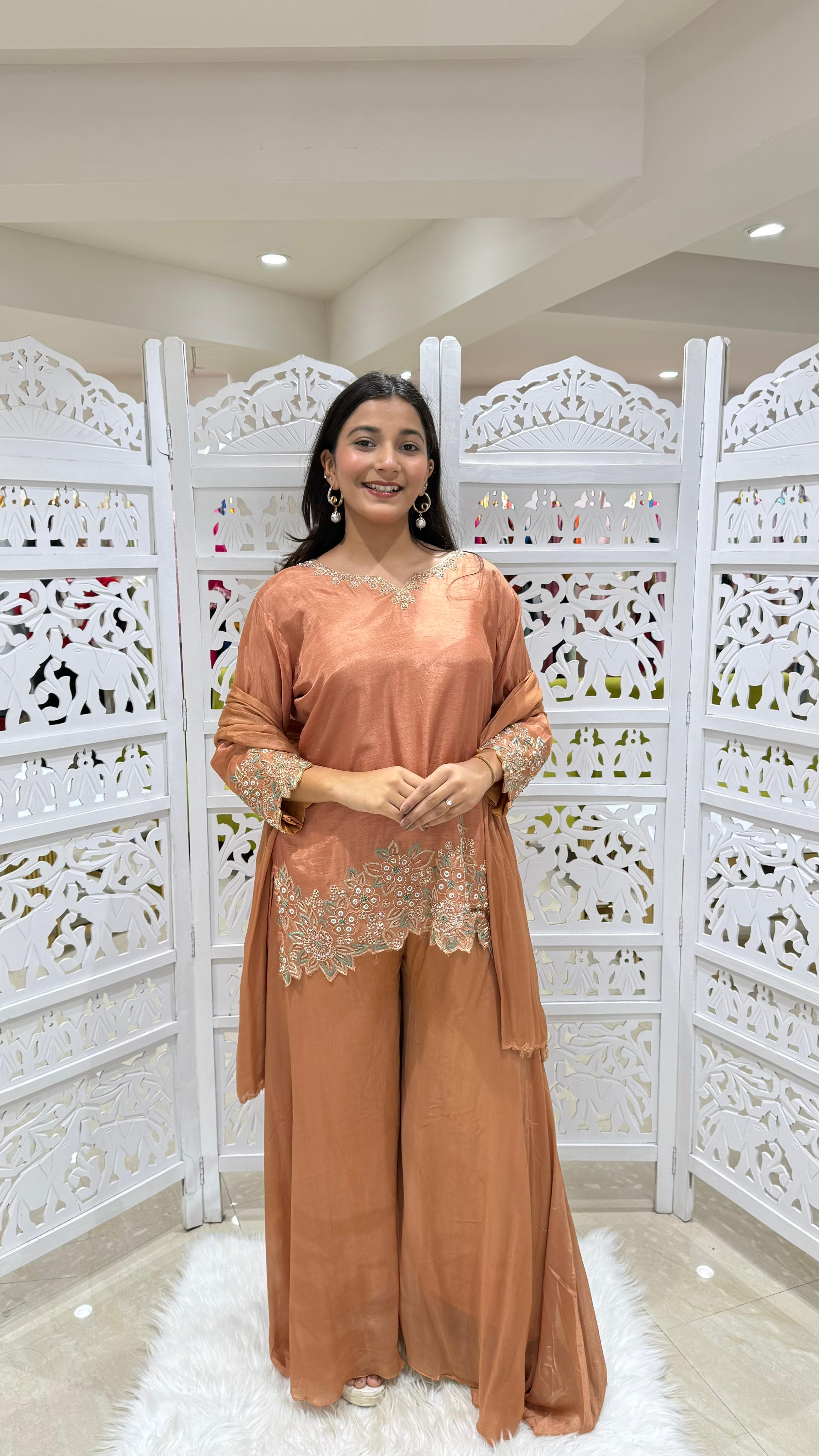 Kurti plazo with Duppata