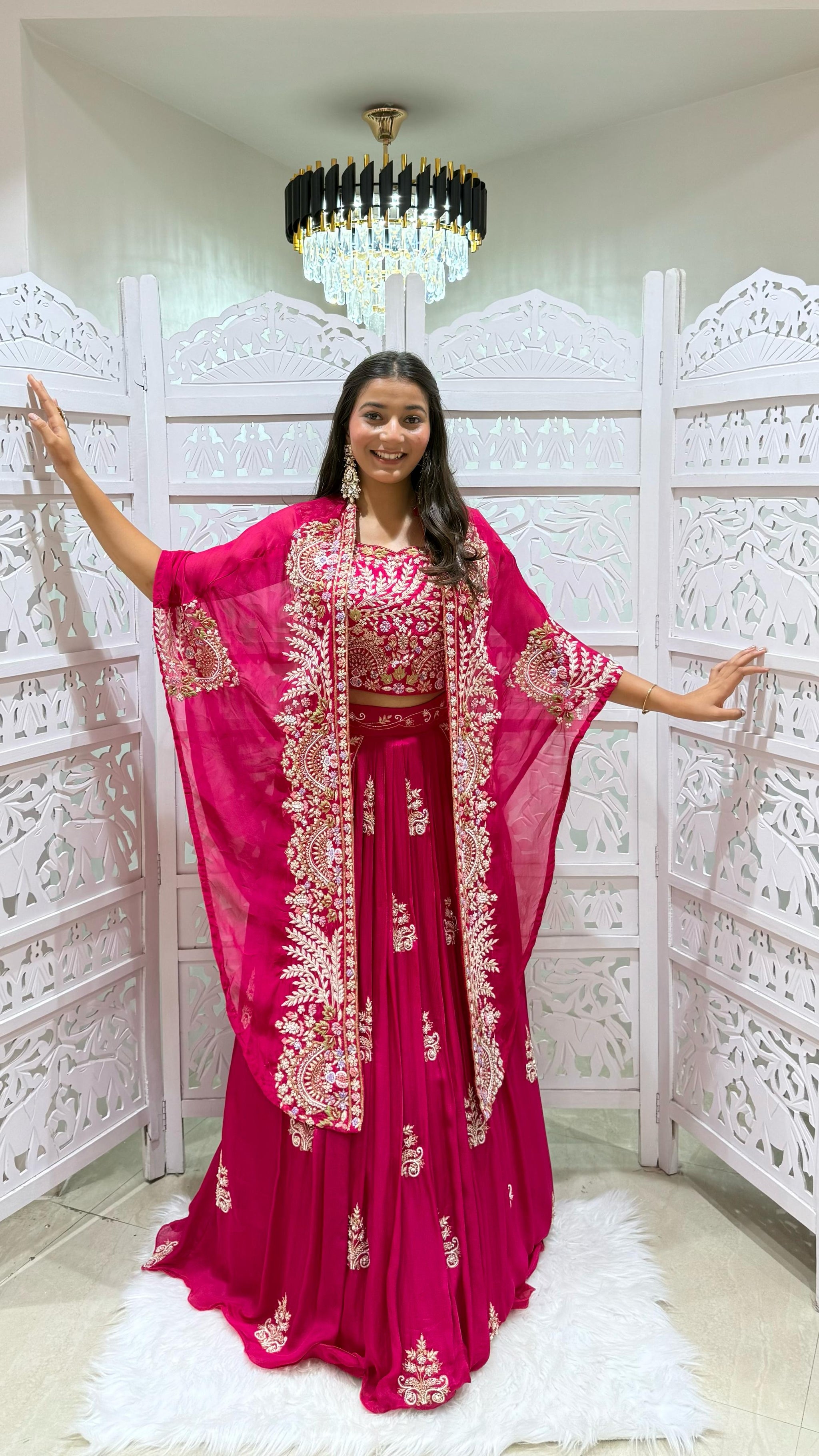Lehenga Motiwork Sequence threadwok