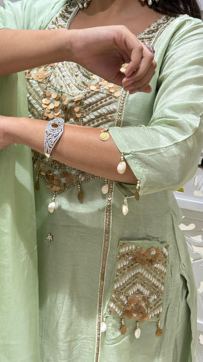Three piece kurti pant dupatta