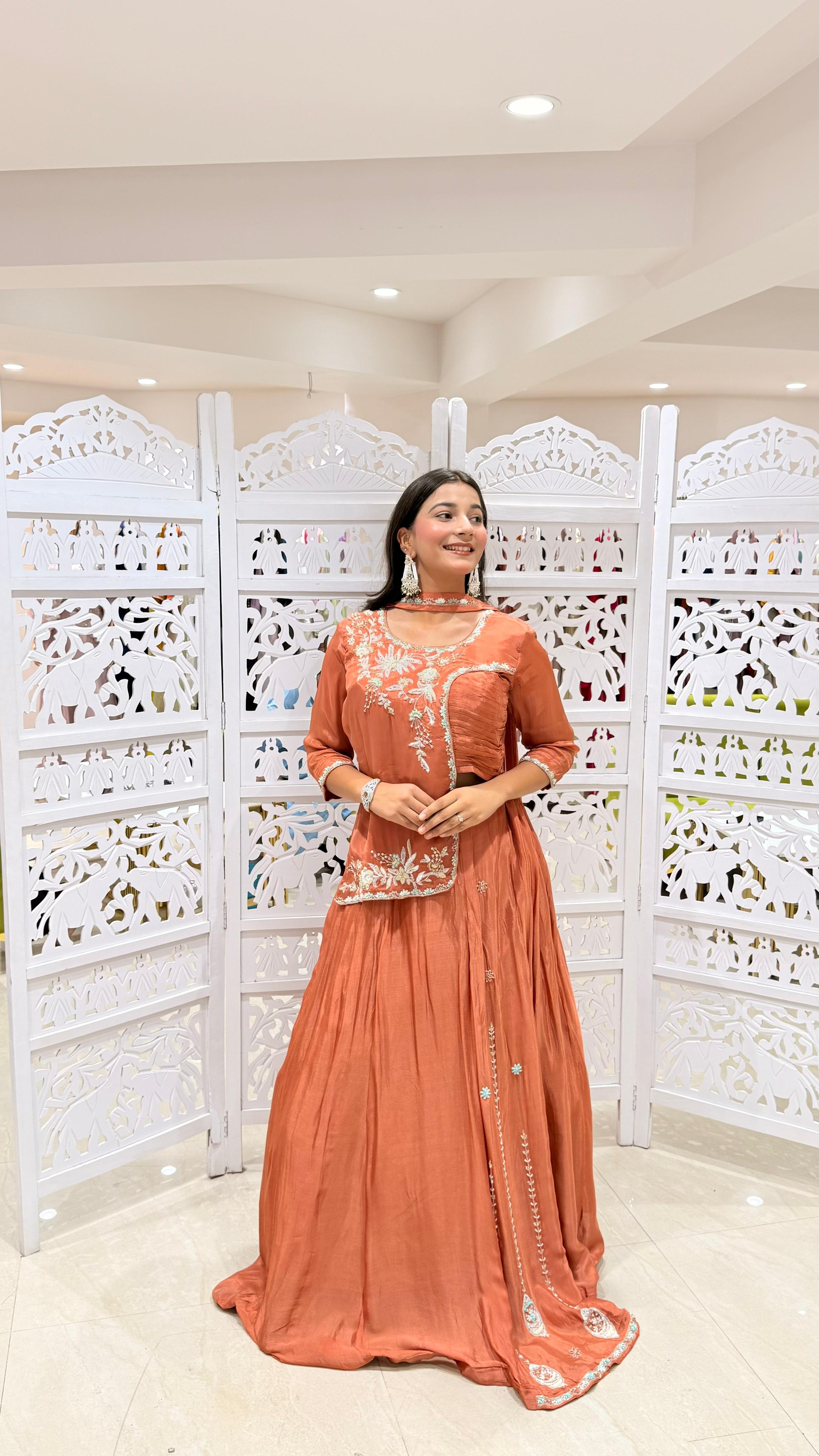 Lehenga kathdaana Jardoshi Sequence threadwok Motiwork