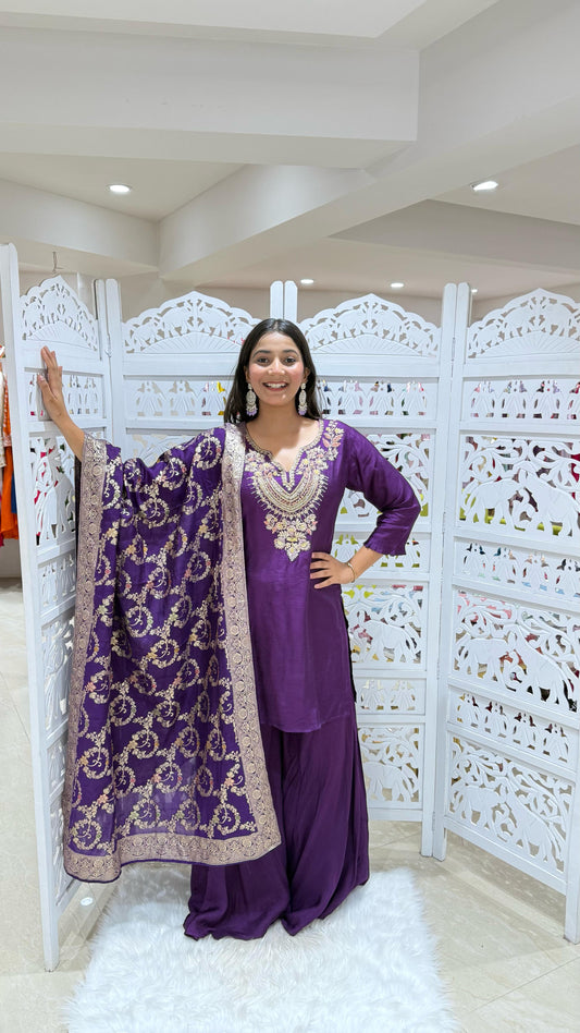 Kurti plazo dupatta