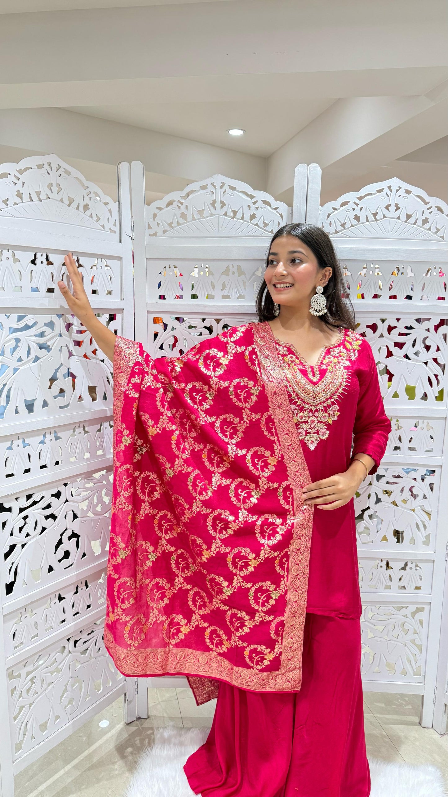 Kurti plazo with dupatta