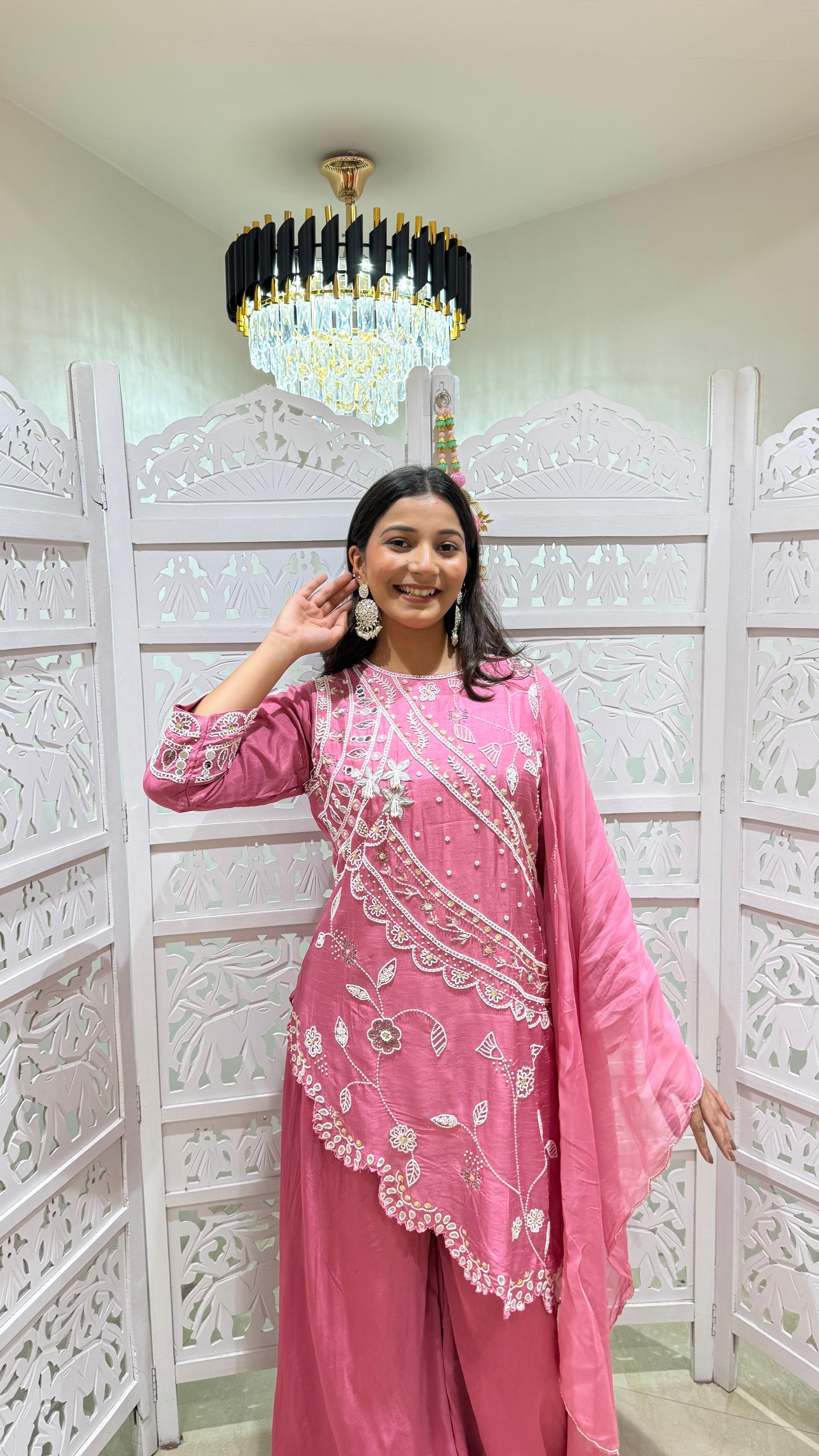 Kurti plazo with dupatta