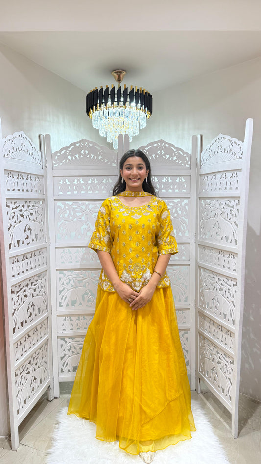 Two piece with Neck dupatta