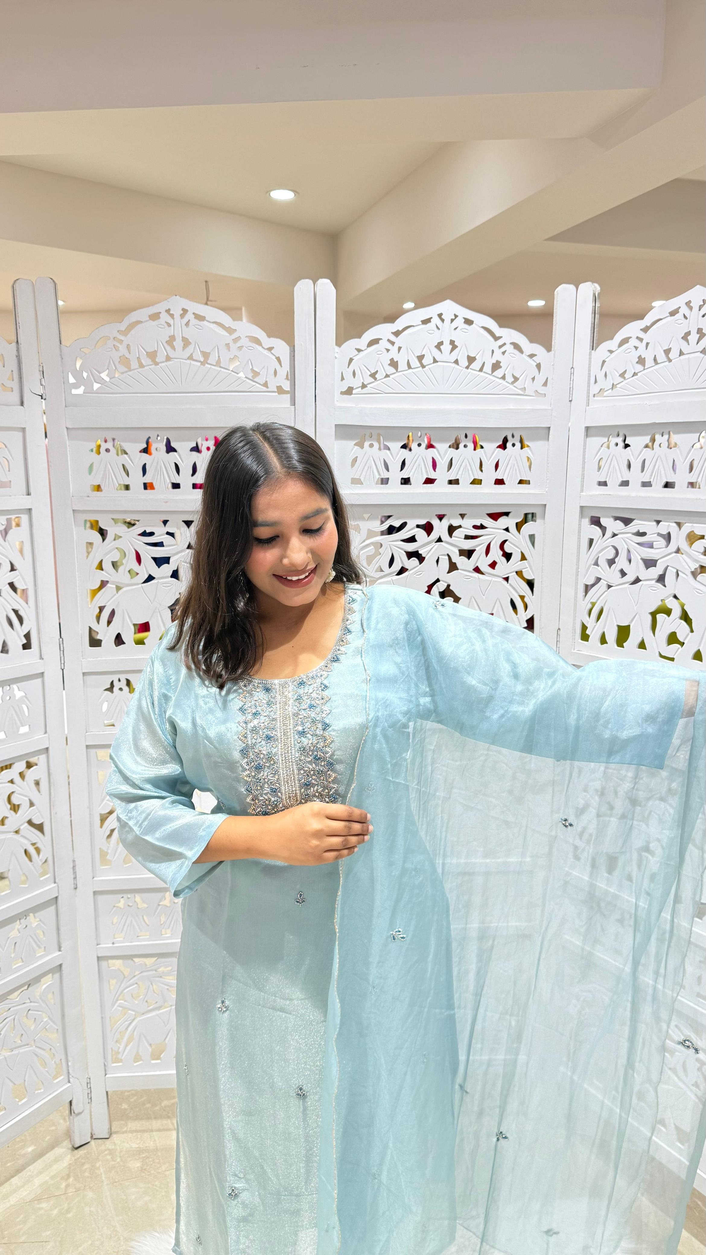 Kurti pant with dupatta