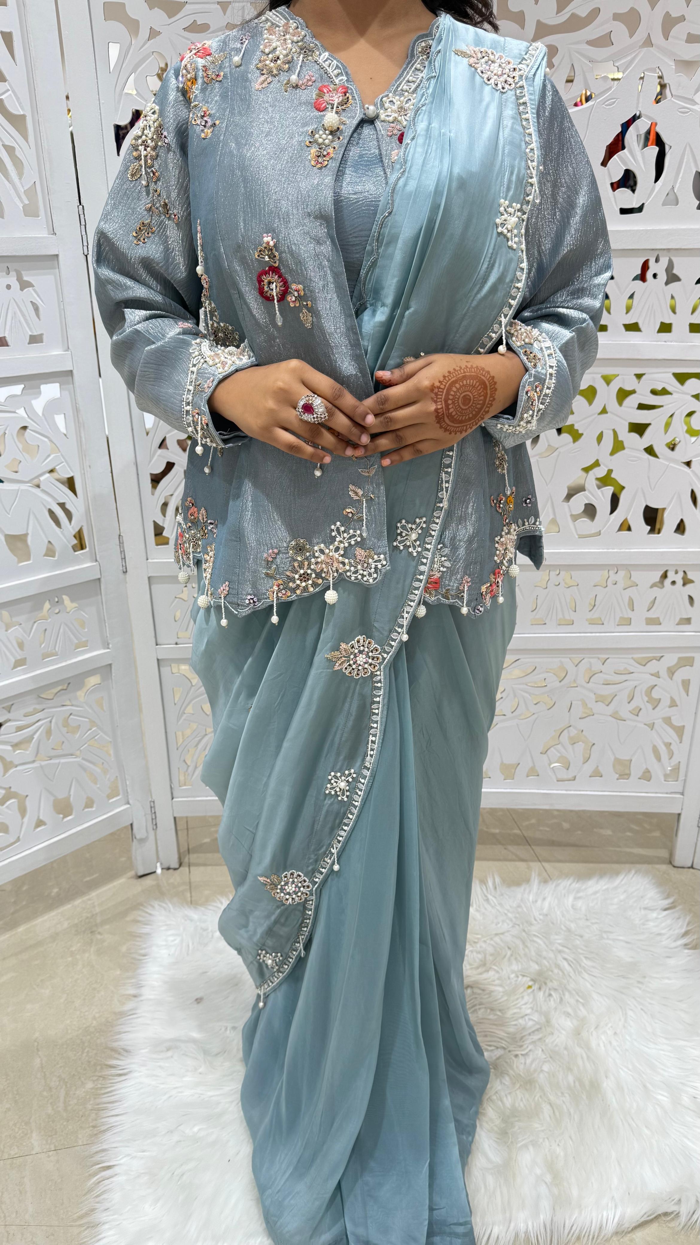 Drape saree Kathdaana jardoshi