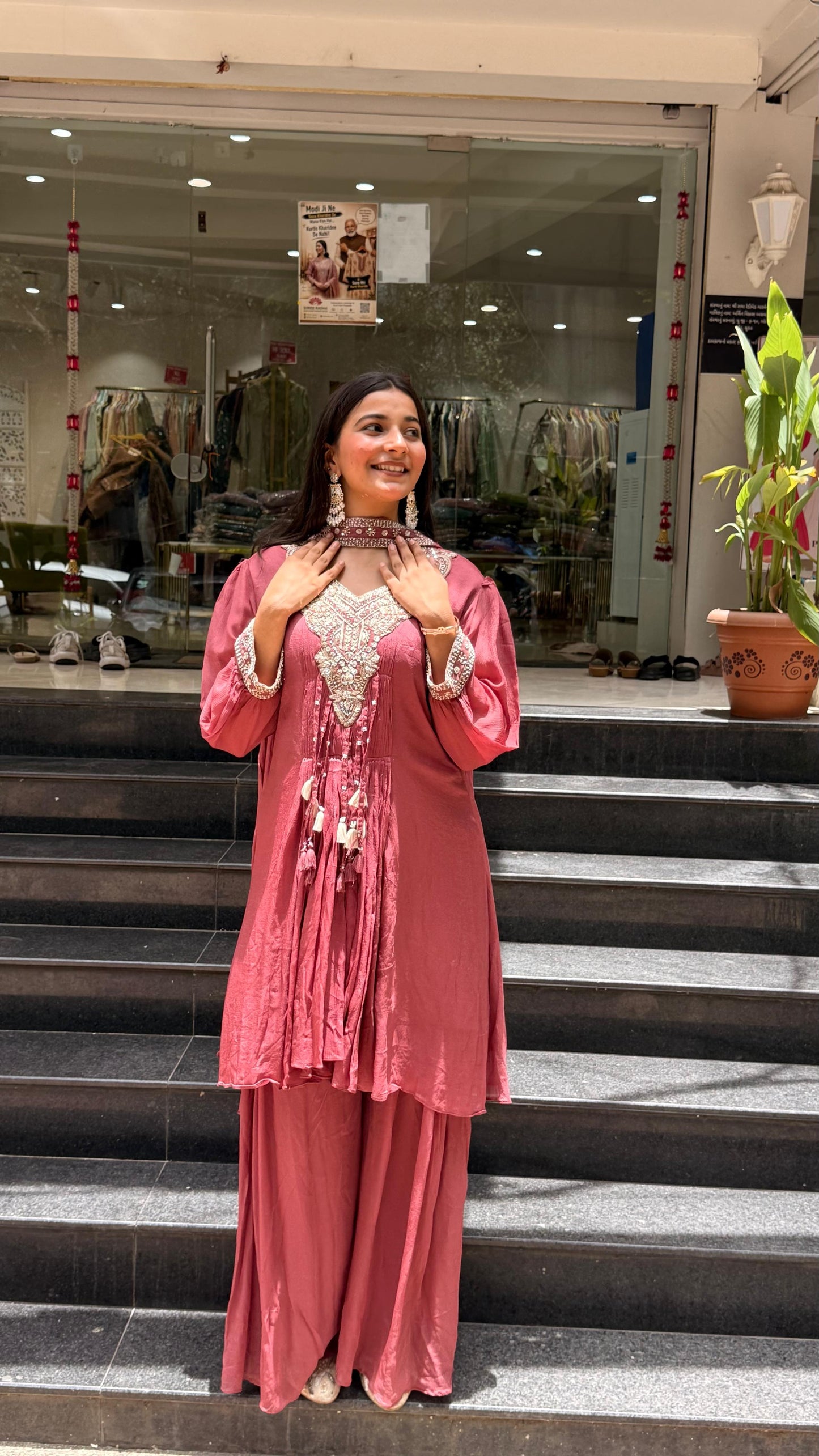 Plazo kurti duppata