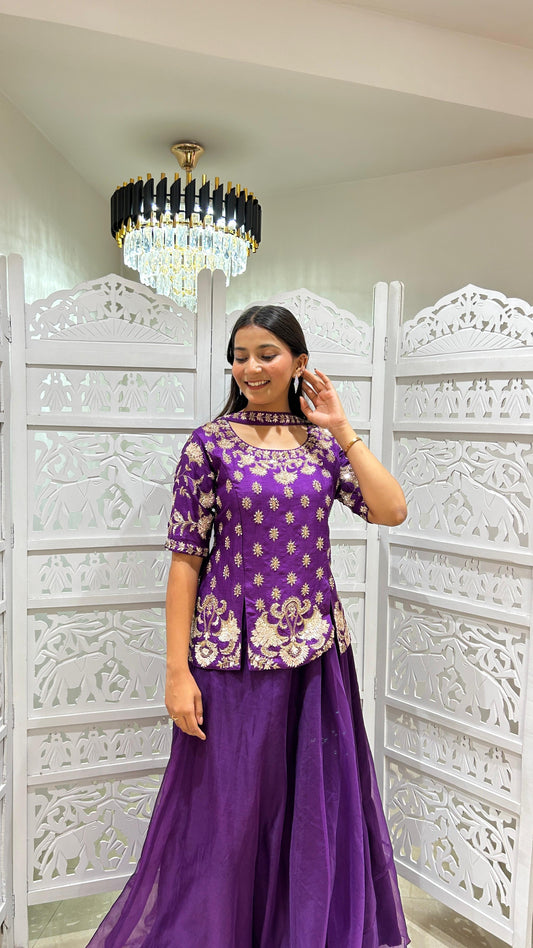 Two piece with Neck dupatta