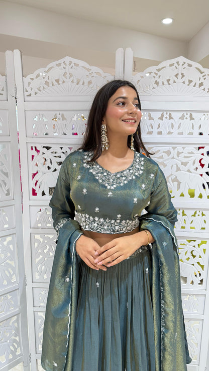 Lehenga Motiwork Sequence threadwok