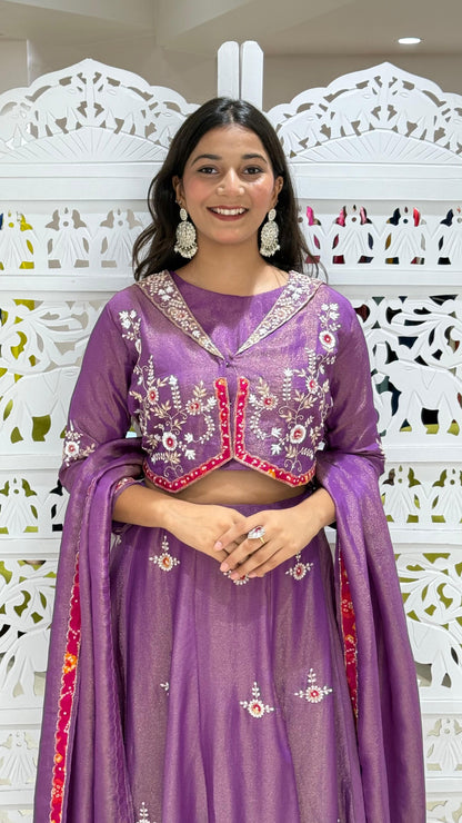 Lehanga jardoshi kathdaana Sequence motiwork patchwork