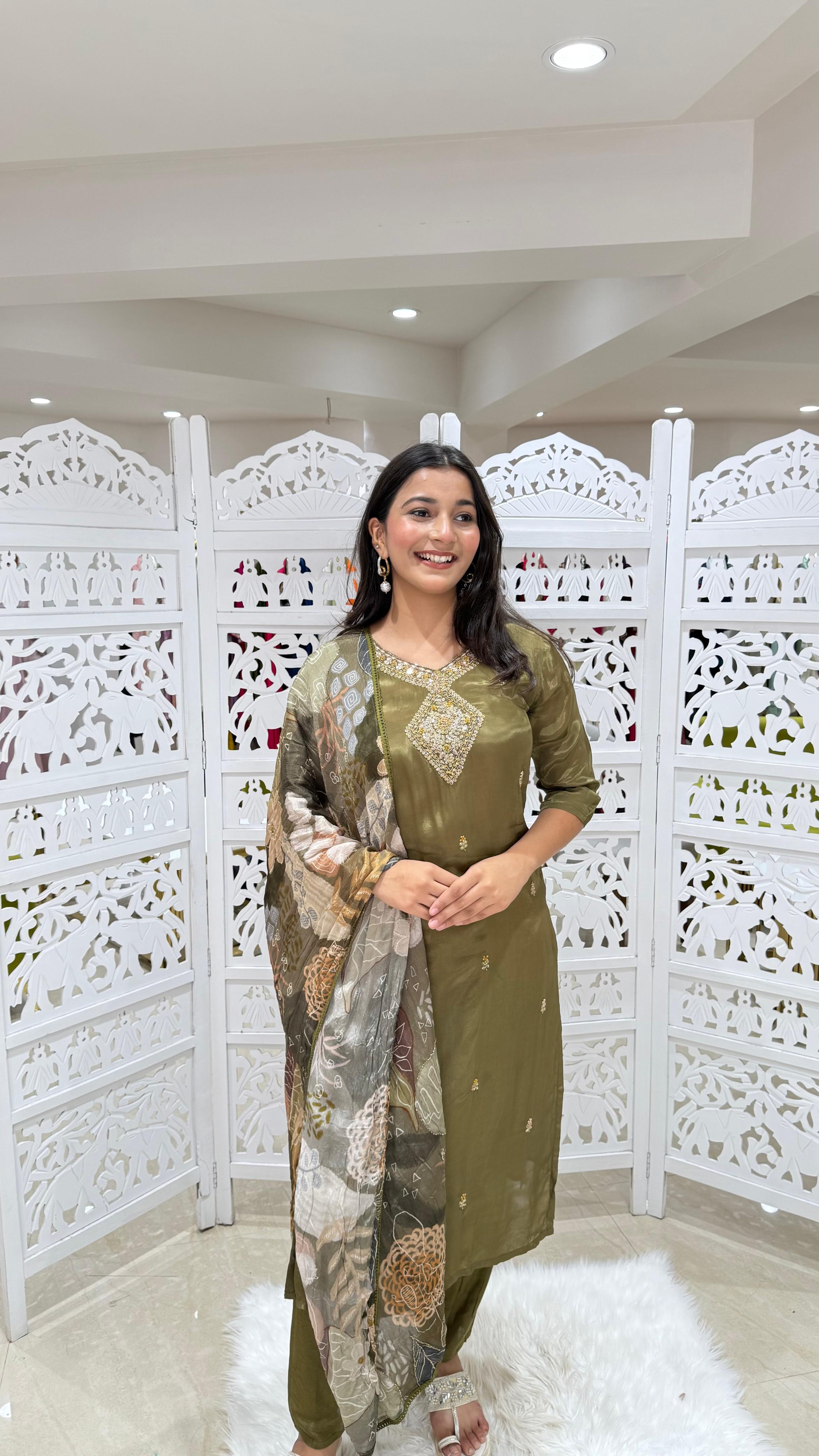 Kurti pant with dupatta