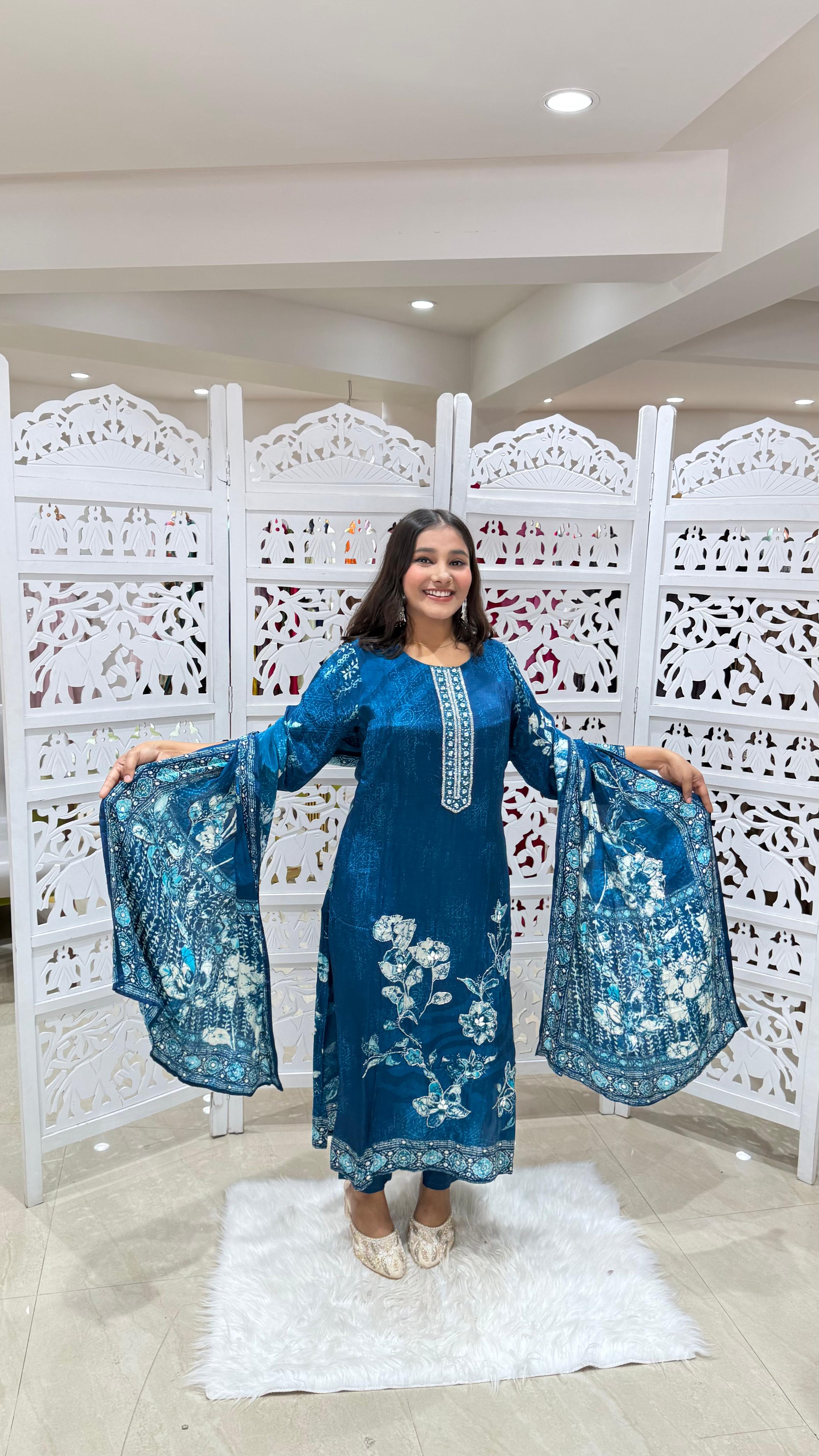 Kurti pant with dupatta