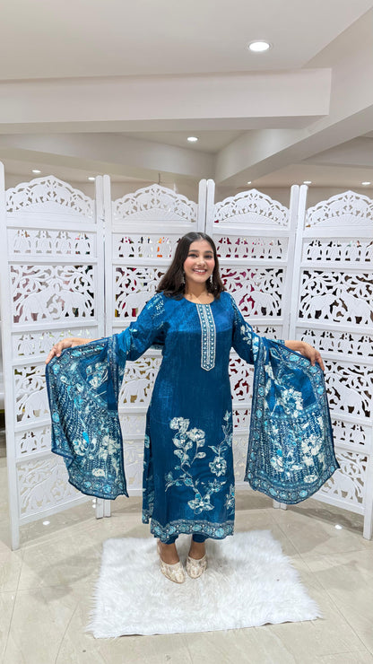 Kurti pant with dupatta