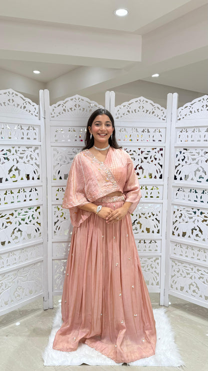 Lehenga kathdaana Sequence jardoshi motiwork Threadwork