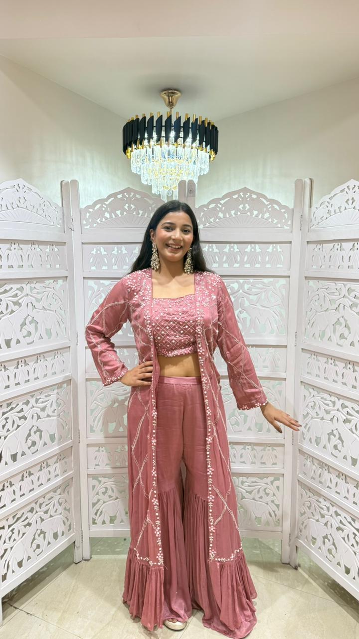 Sharara corp Top with Jacket
