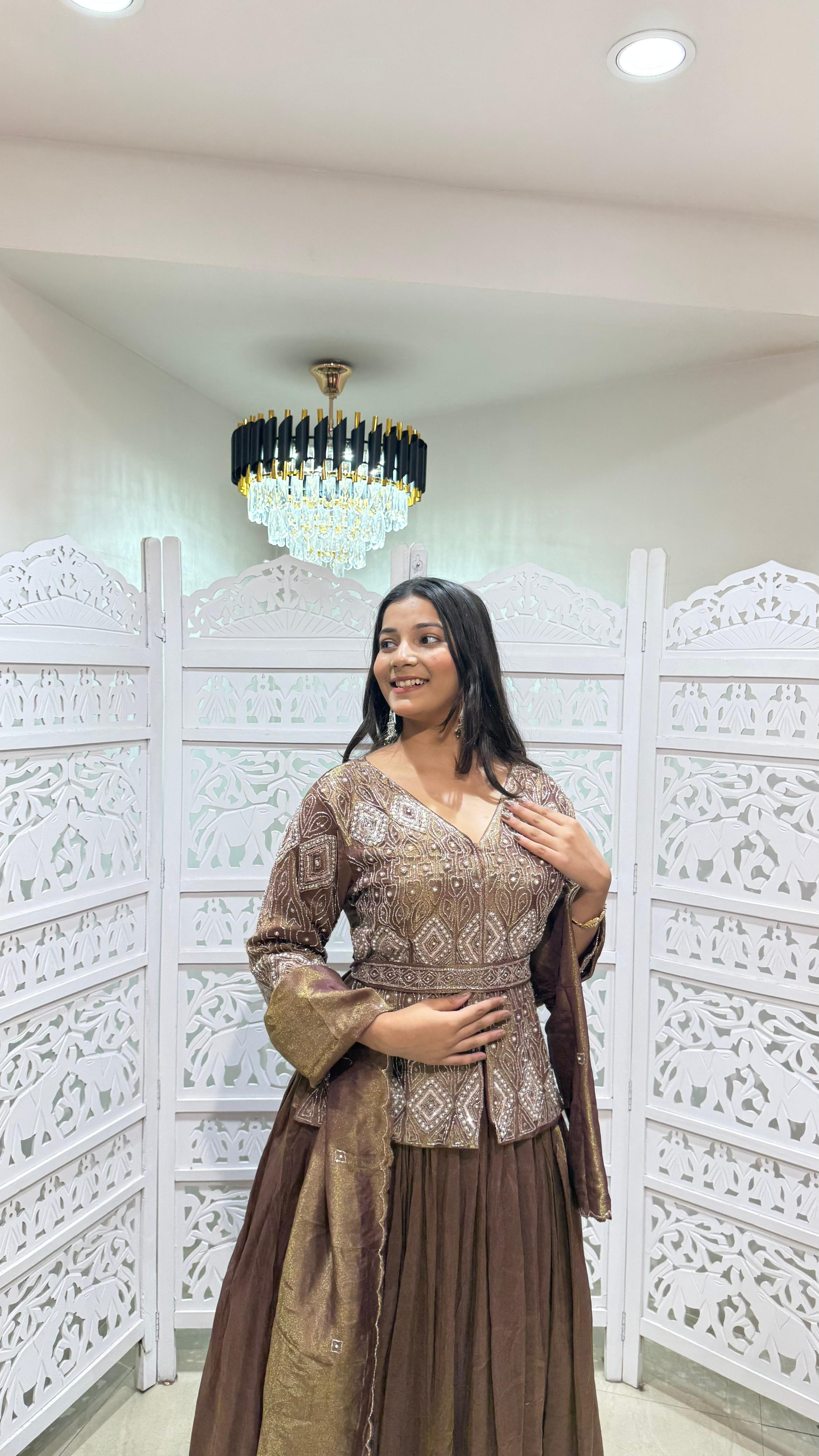 Three piece indowestern