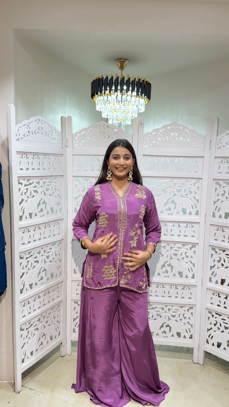Two piece indowestern