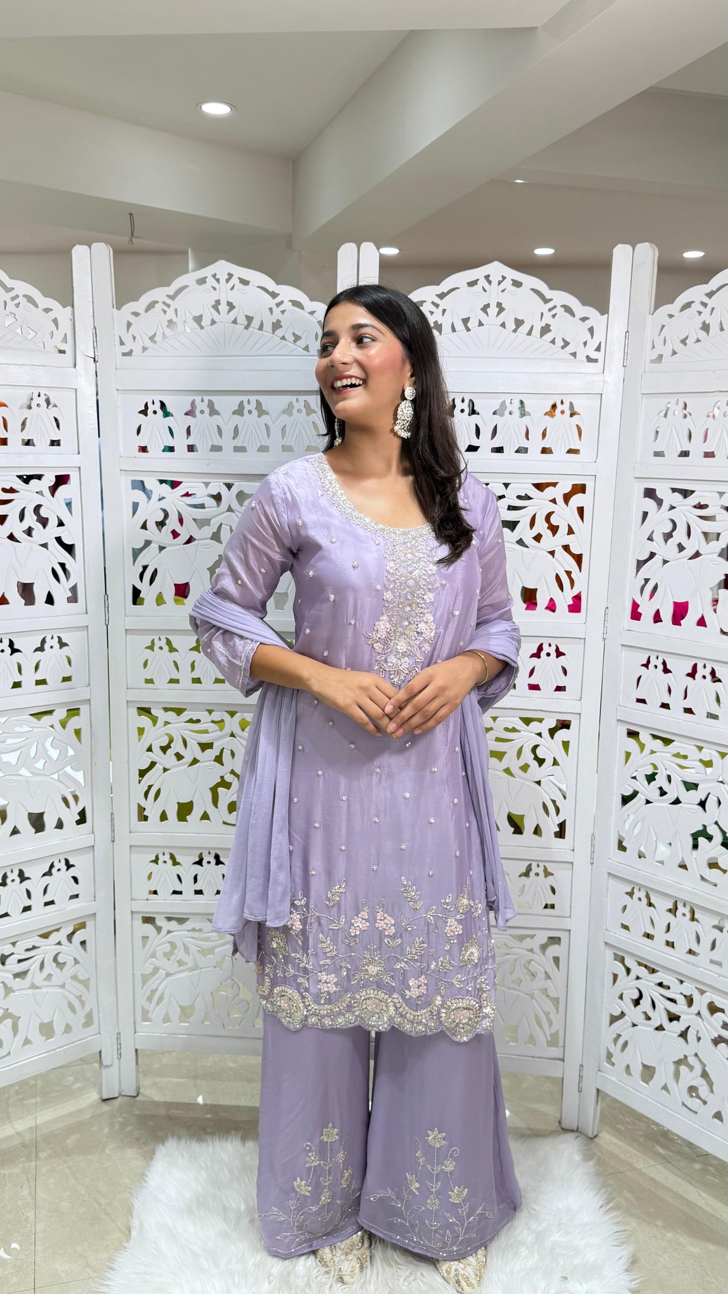 Kurti plazo with dupatta