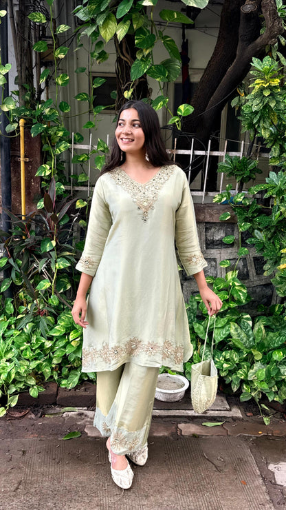 Kurti plazo with pouch