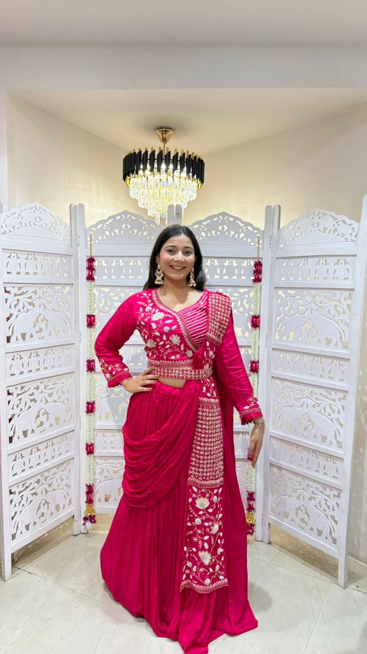 Drape lehenga