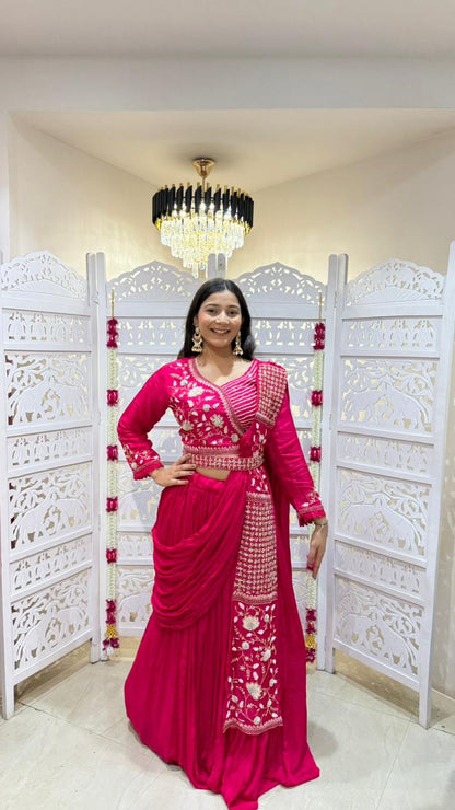 Drape lehenga