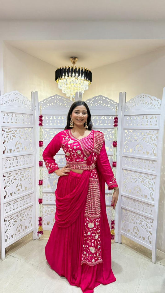 Drape lehenga