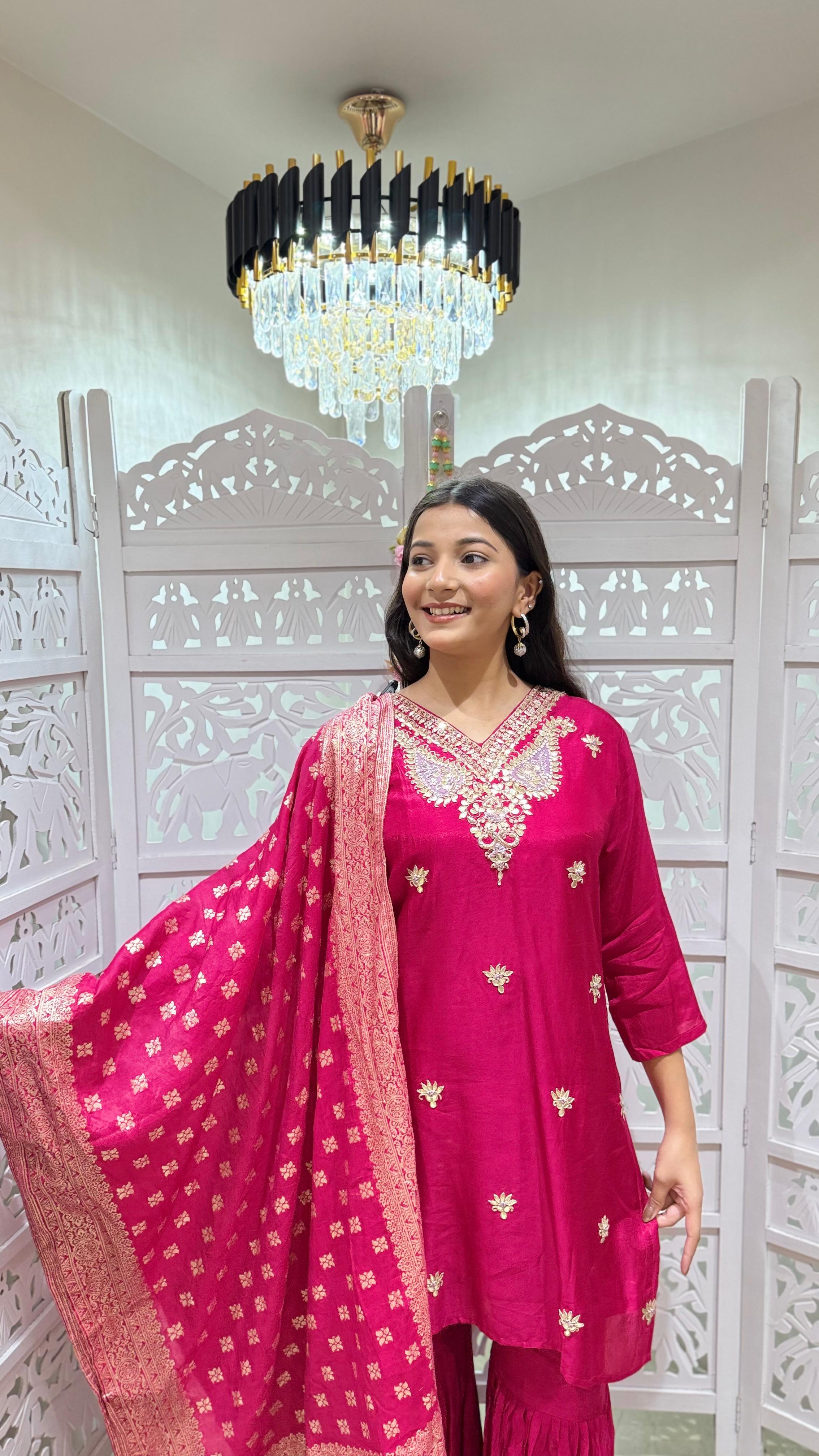 Kurti sharara with Duppata