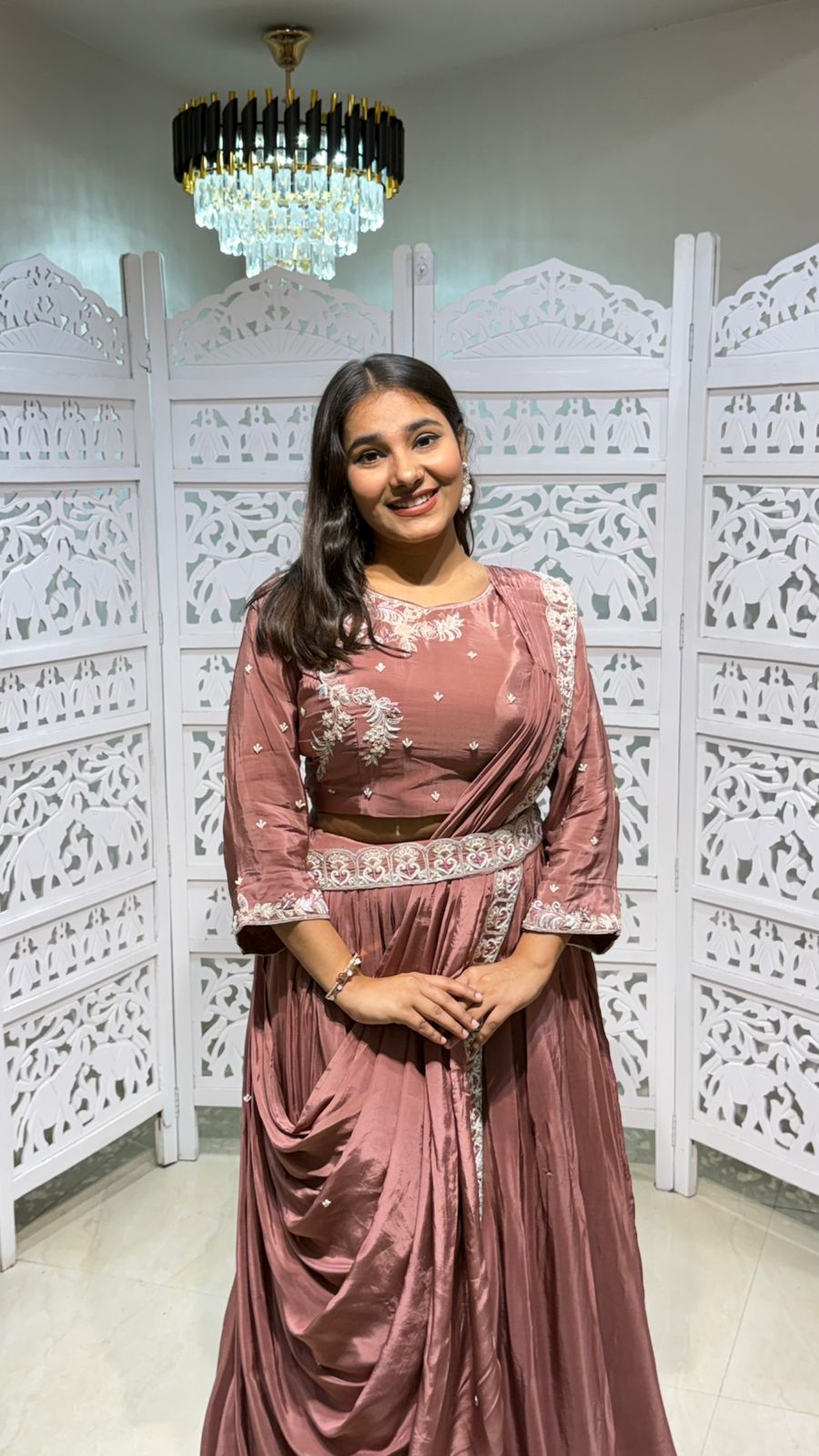 Crop top lehenga with duppata