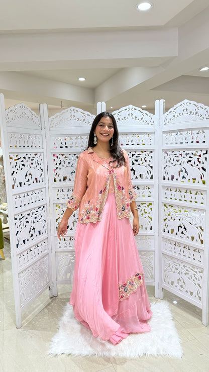 Lehenga jardoshi motiwork Threadwork Sequence patch work