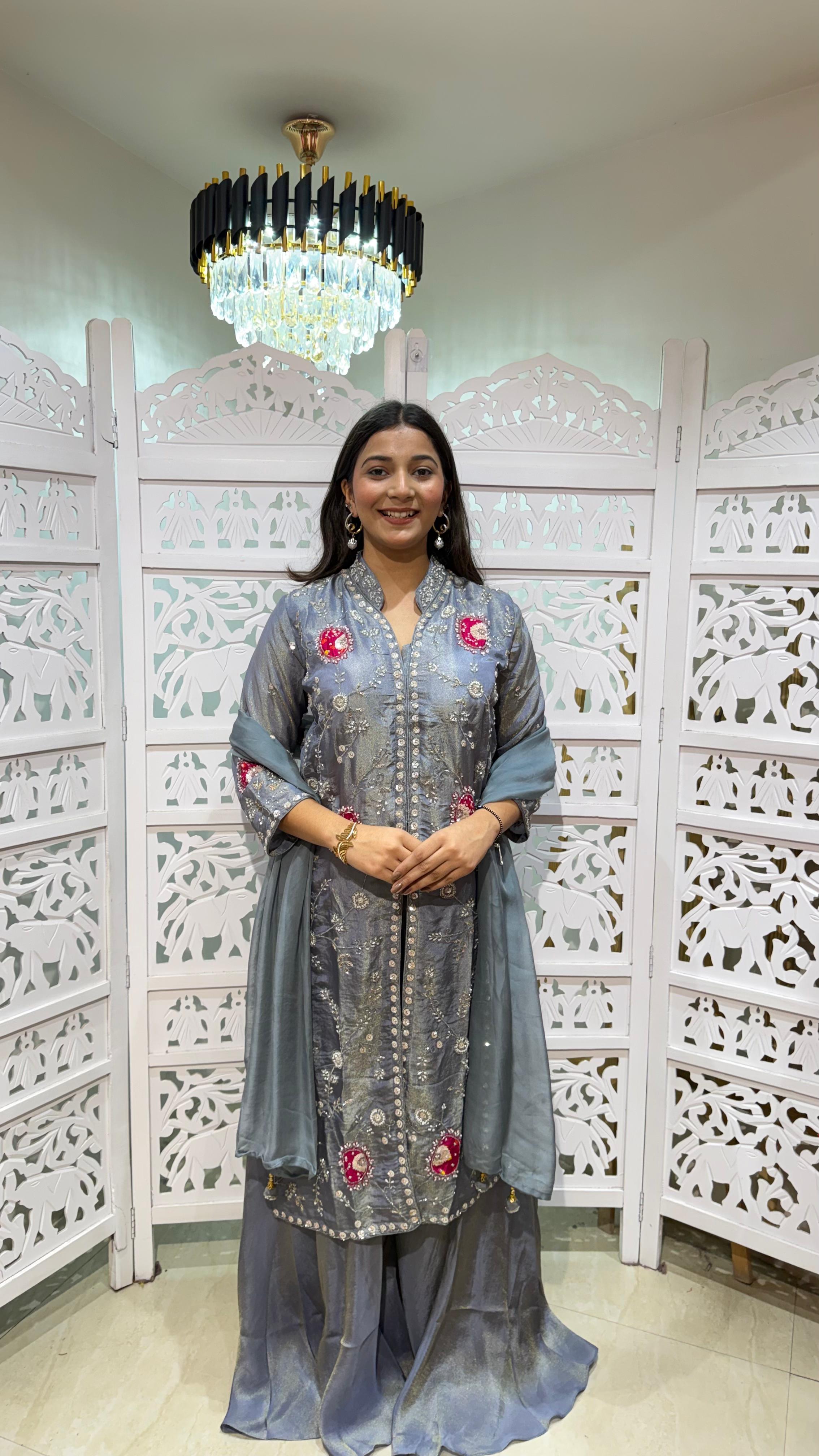 Kurti plazo with dupatta