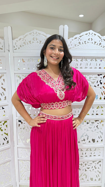 Indo-western crop top skirt