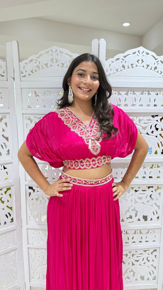 Indo-western crop top skirt