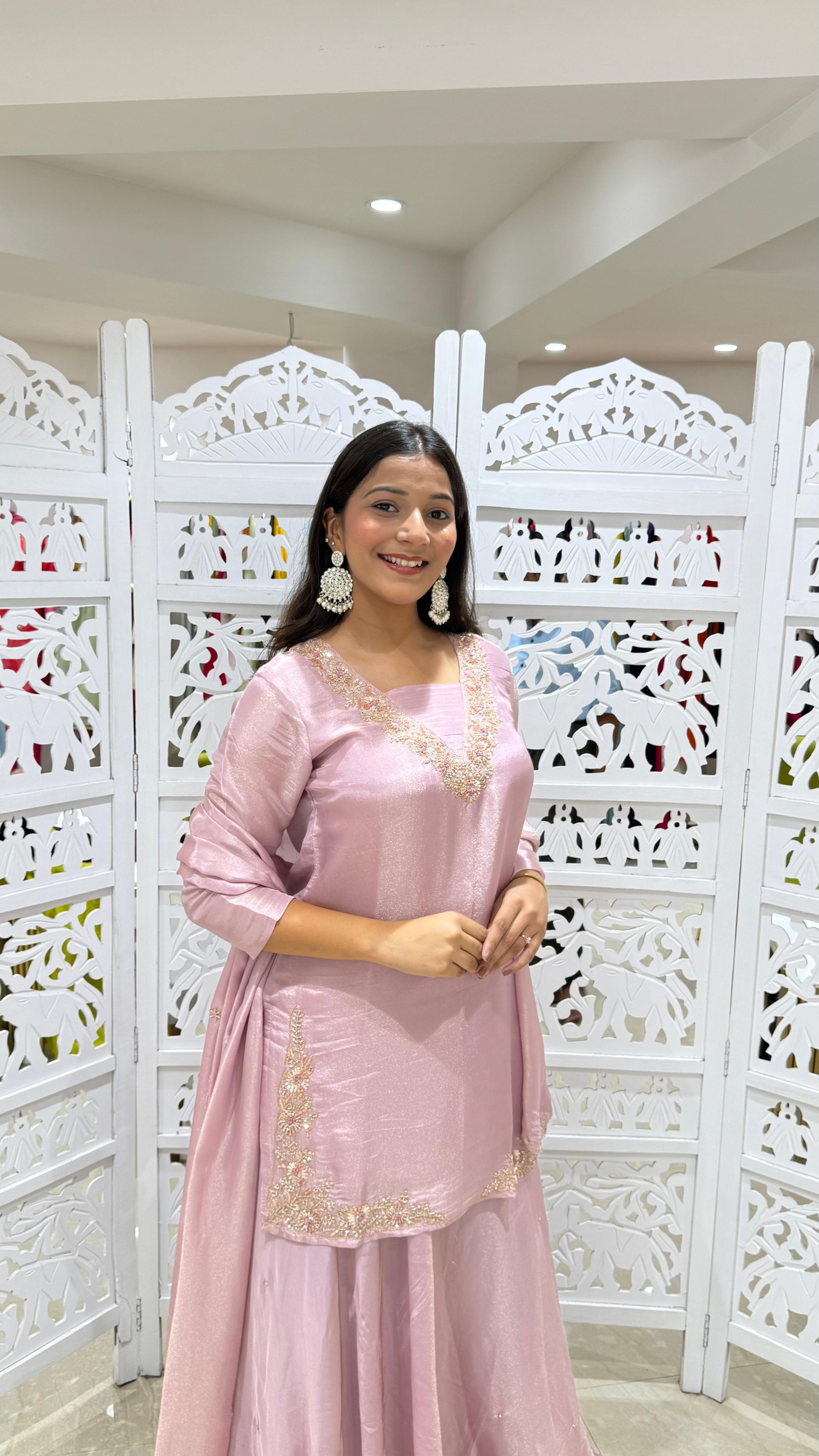 Three piece kurti skirt with dupatta