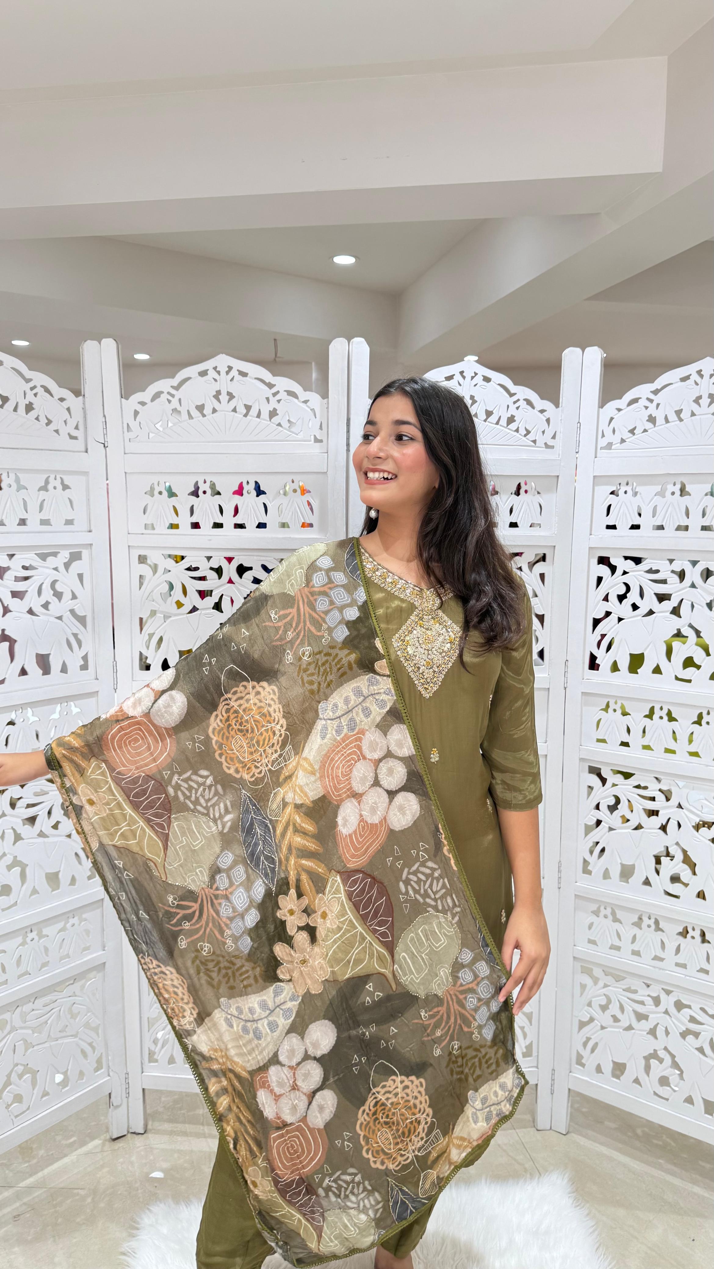 Kurti pant with dupatta