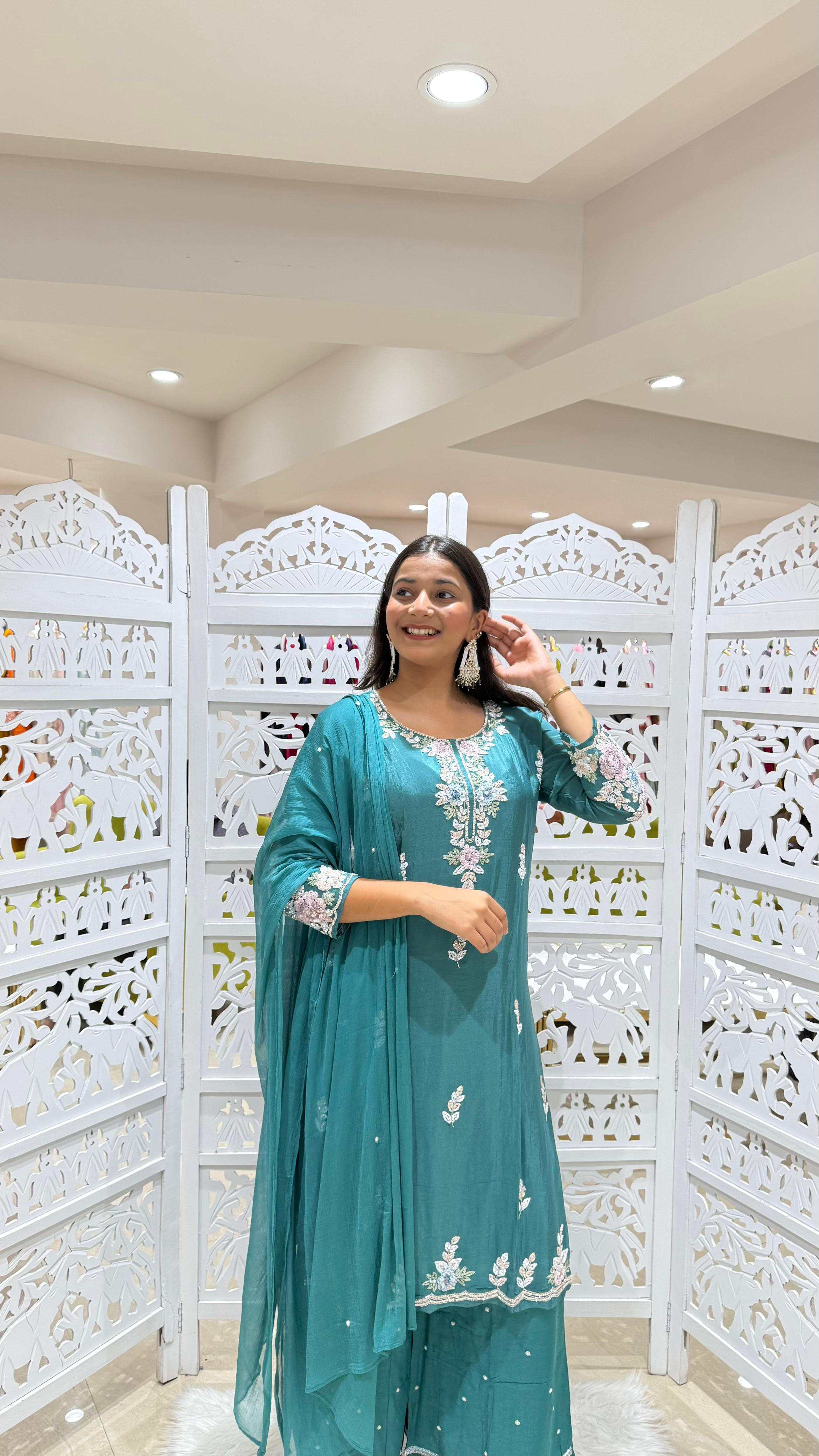 Kurti plazo and Duppatta