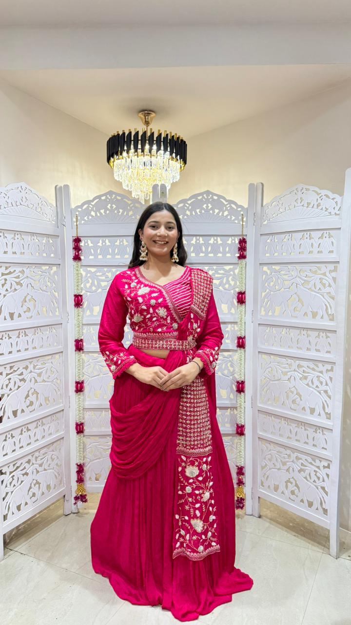 Drape lehenga