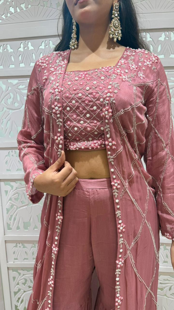 Sharara corp Top with Jacket