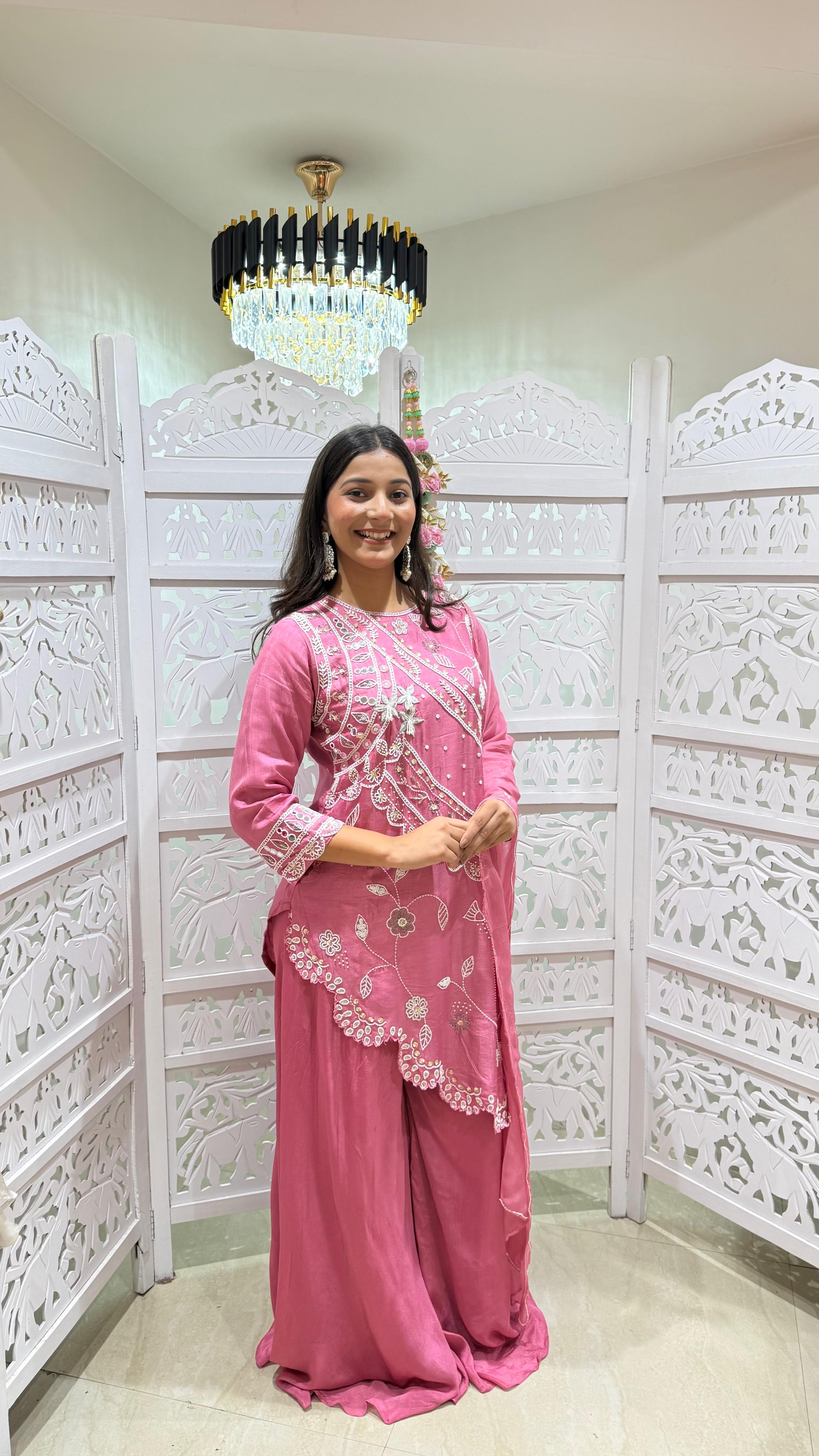 Kurti plazo with dupatta
