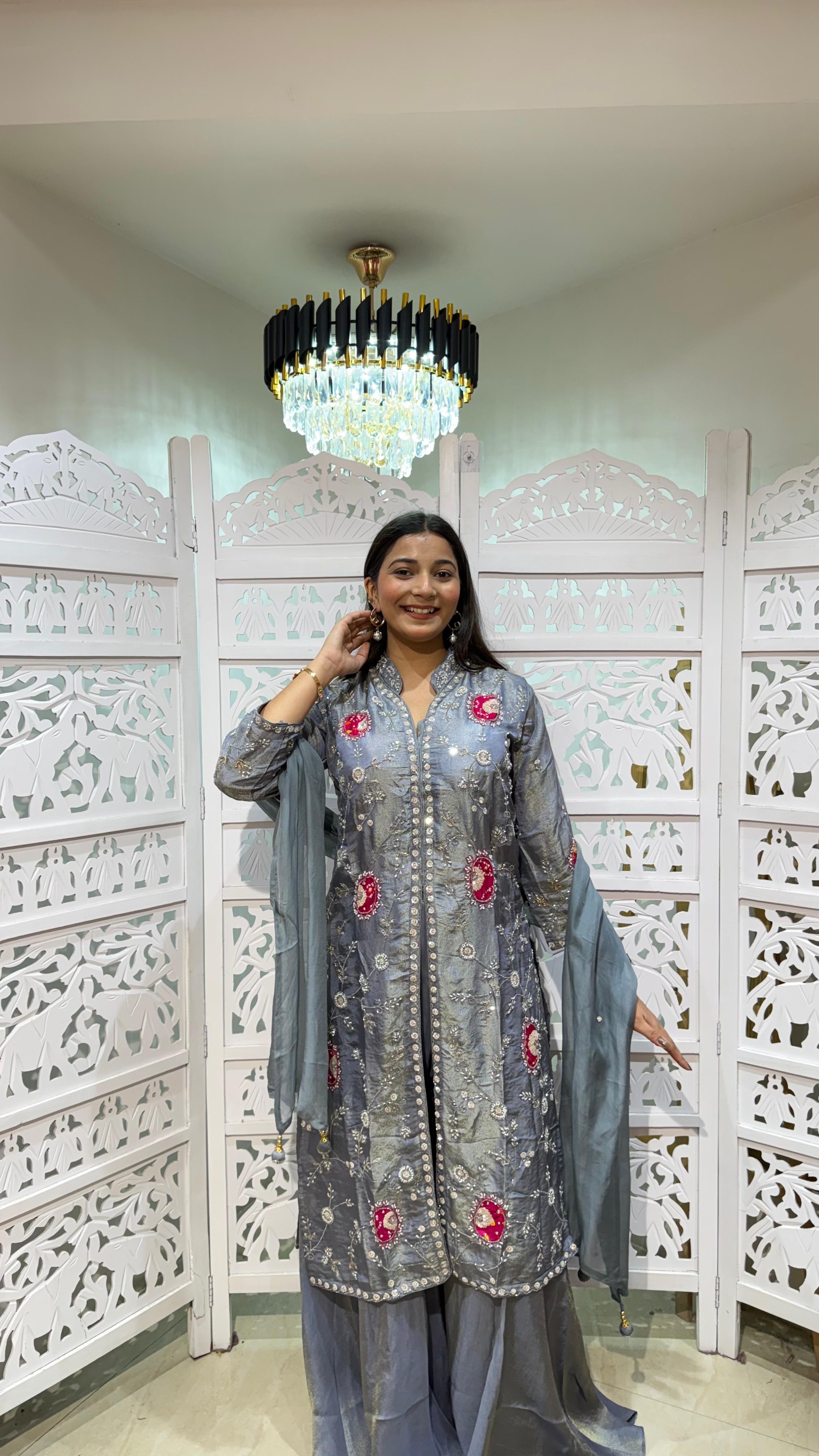 Kurti plazo with dupatta