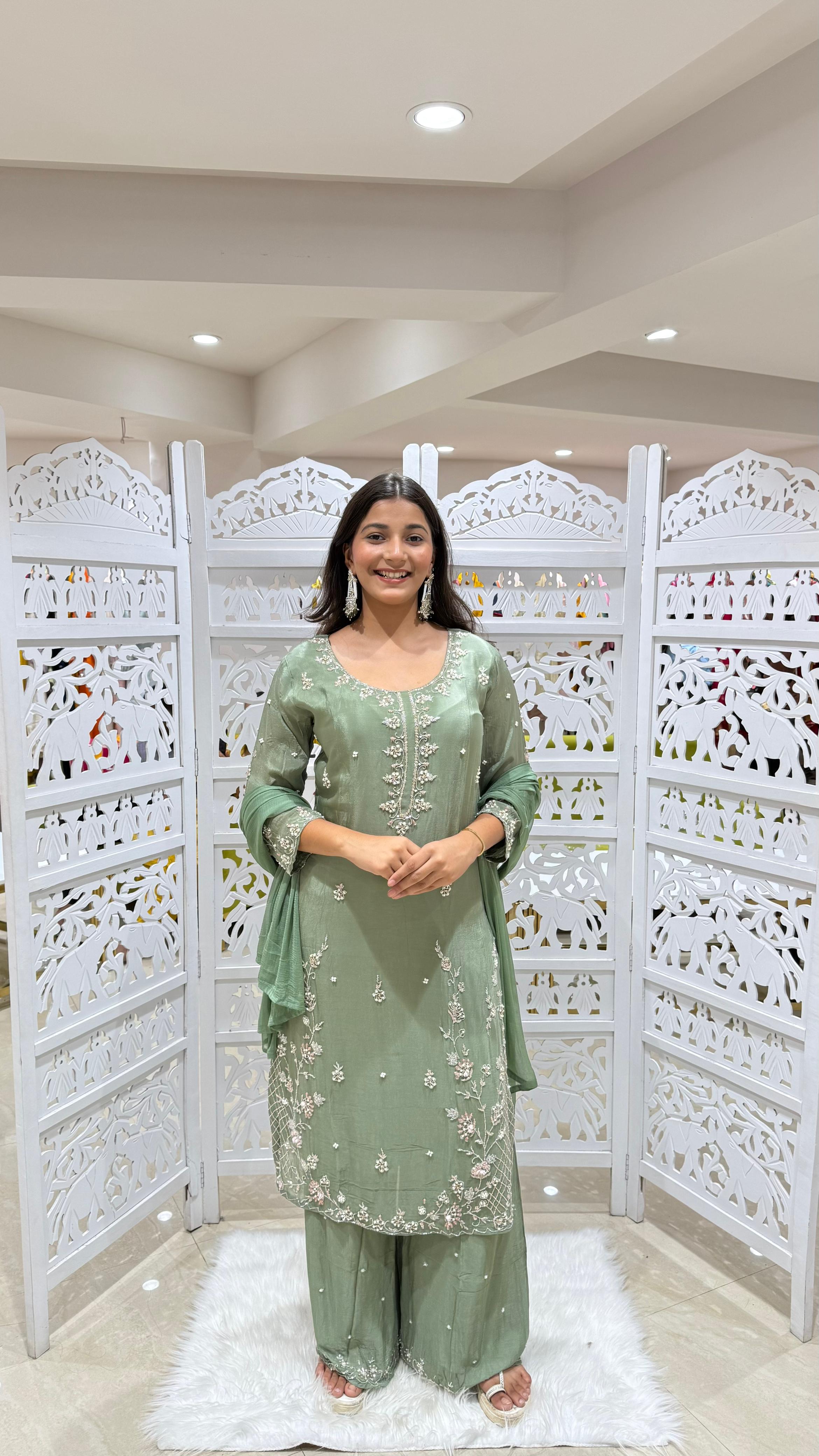 Kurti plazo with Duppata