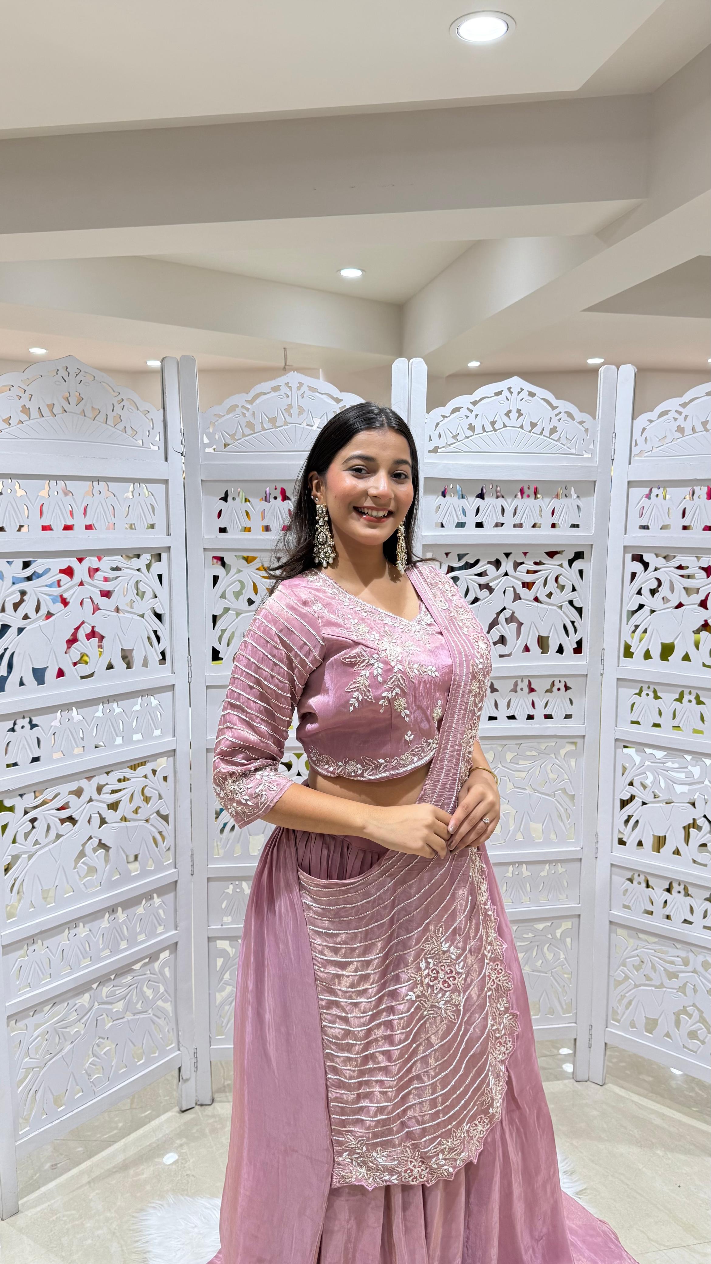 Saree style lehenga