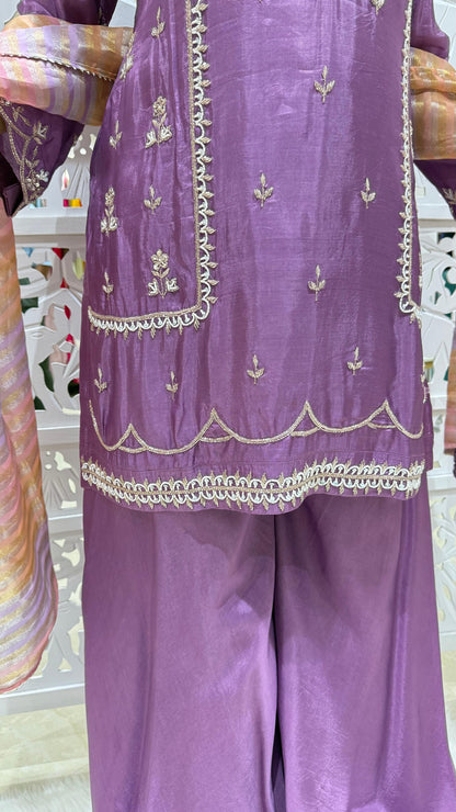 Three piece kurti plazo dupatta