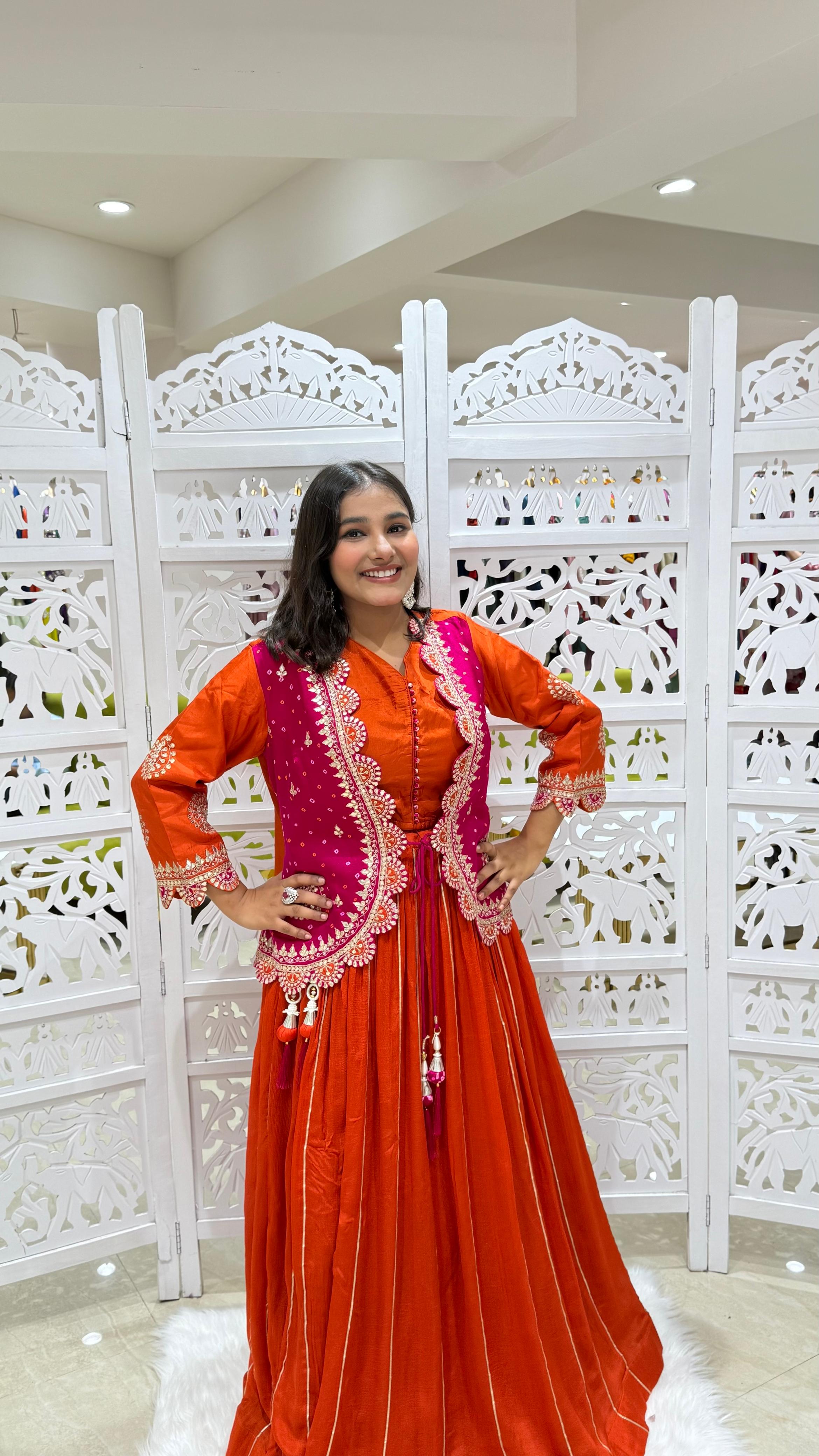 Lehenga gotta pati